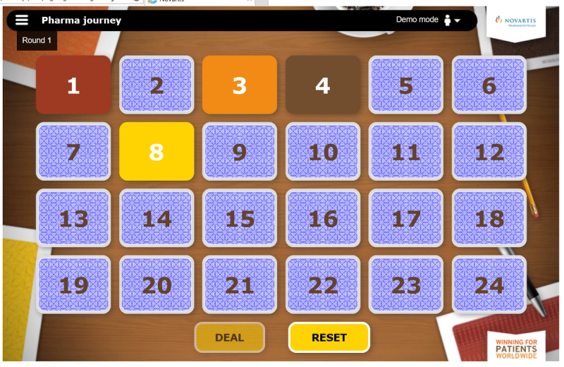 Novartis winning for patients elearning game