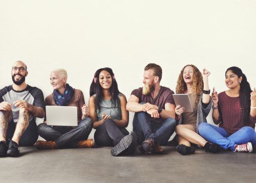 People laughing together