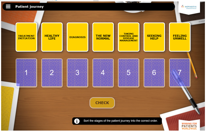 Novartis winning for patients elearning game