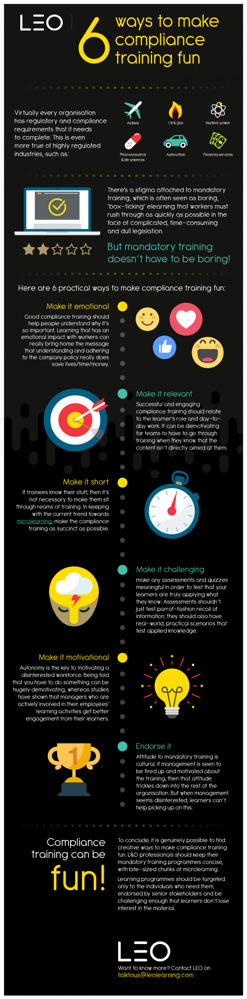 Infographic 6 ways to make compliance fun