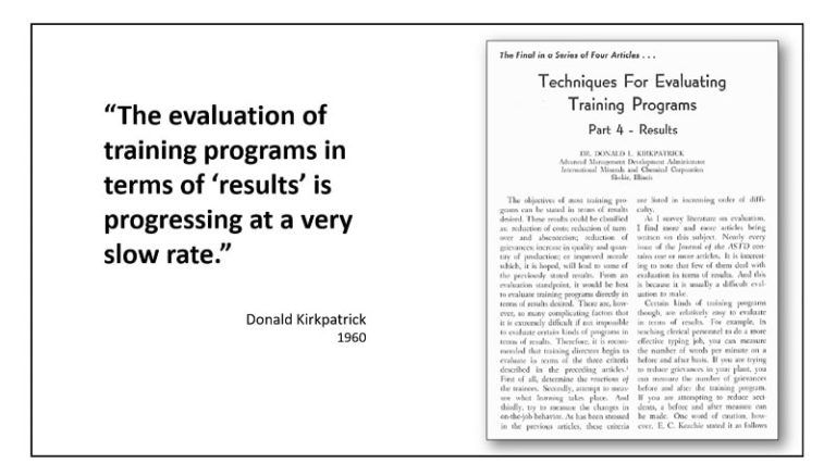 Slides from Will Thalheimer’s Learning Technologies session, ‘Transforming Evaluation’