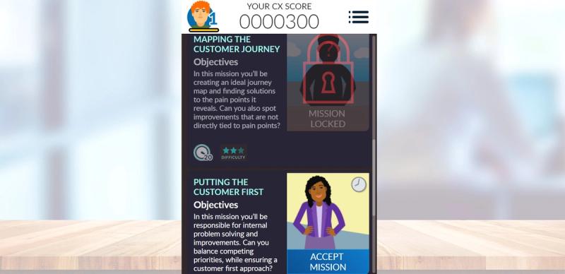 LEO Learning designed award-winning eLearning game Impact Cx The Quest for LOMA