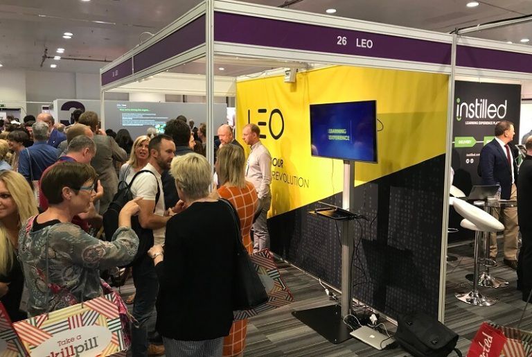 The LEO Learning stand at the Learning Technologies Summer Forum 2019 - ExCeL London