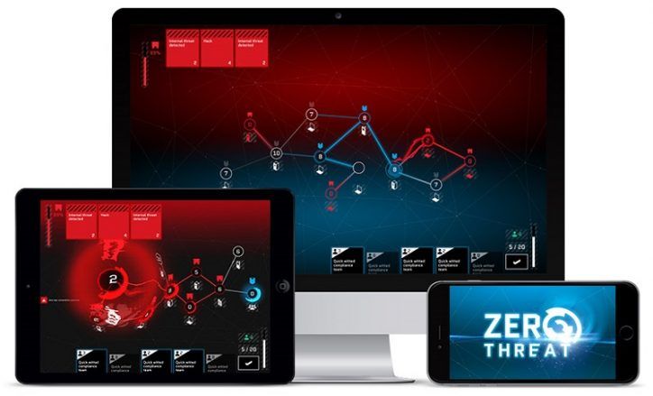 A screenshot from Zero Threat, an award-winning cybersecurity awareness learning game