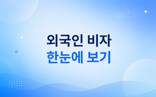 외국인 채용 비자 종류를 비교하는 사장님