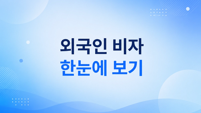외국인 채용 비자 종류를 비교하는 사장님
