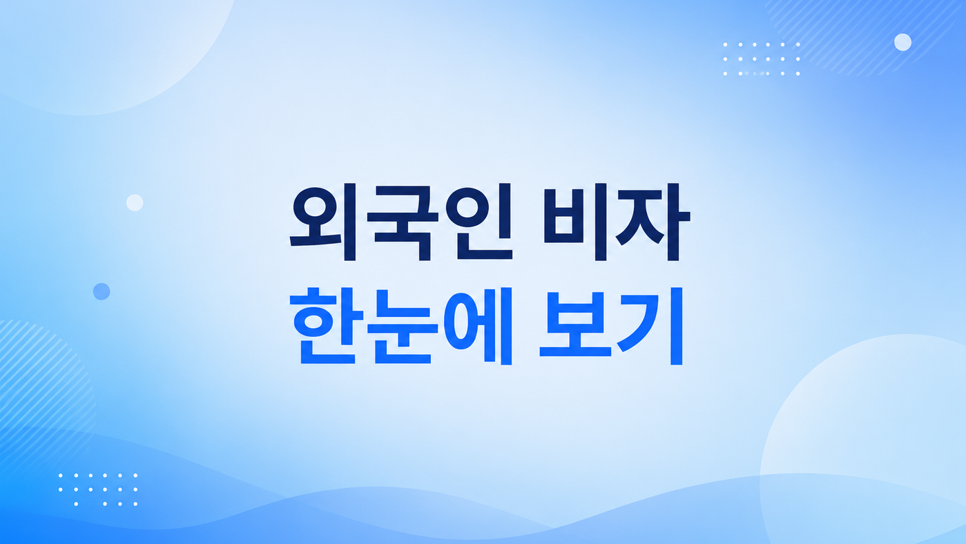 외국인 채용 비자 종류를 비교하는 사장님