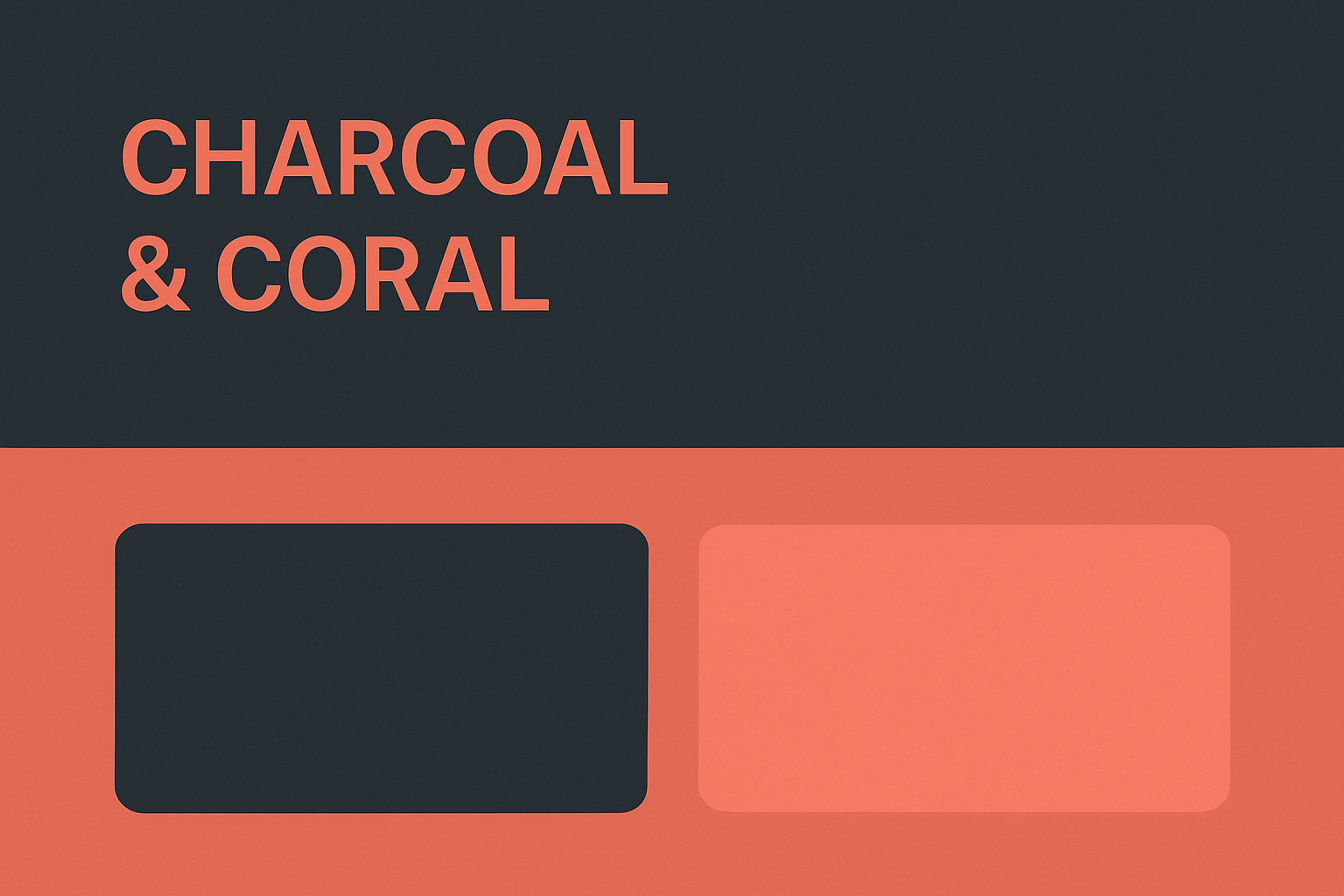 Charcoal & Coral