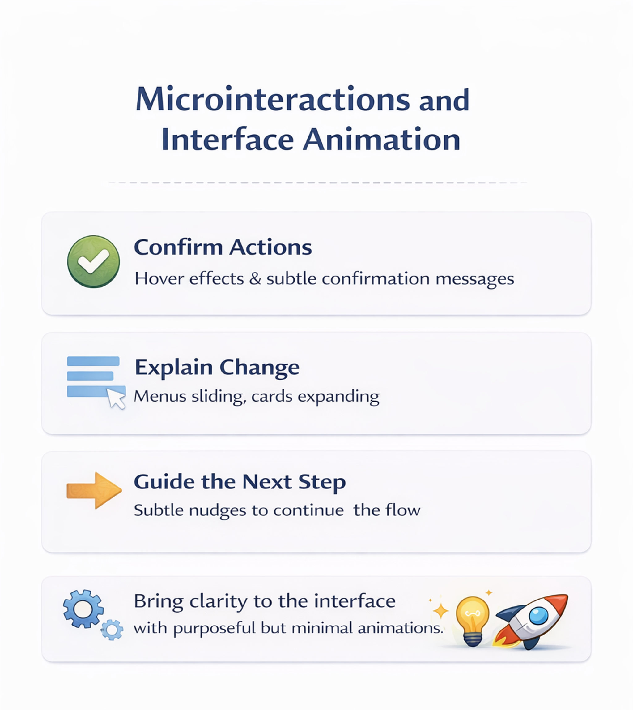 Microinteractions and Interface Animation