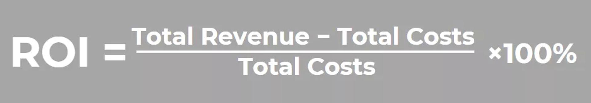A formula for calculating ROI
