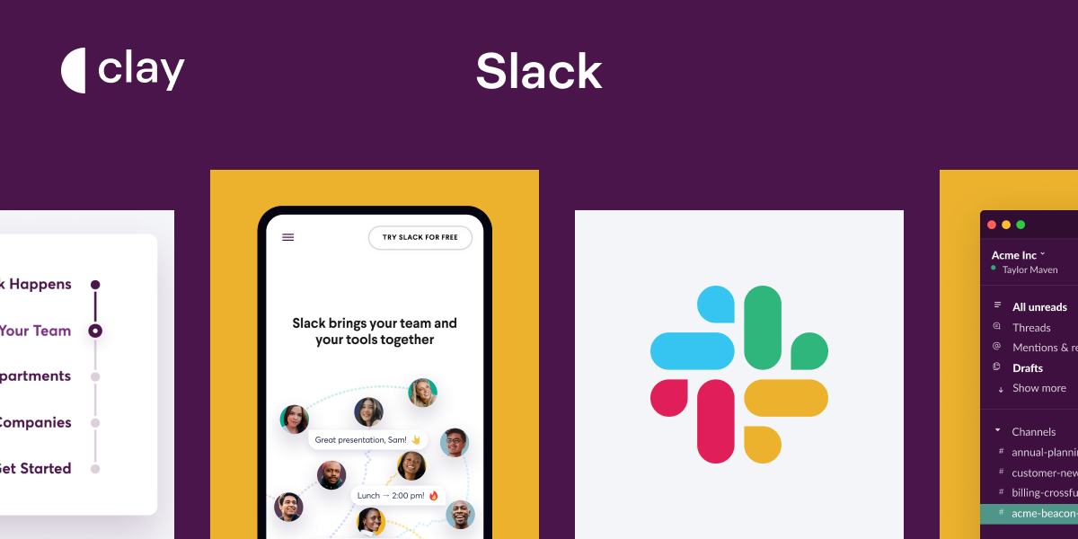 Slack interactive demo website | Clay