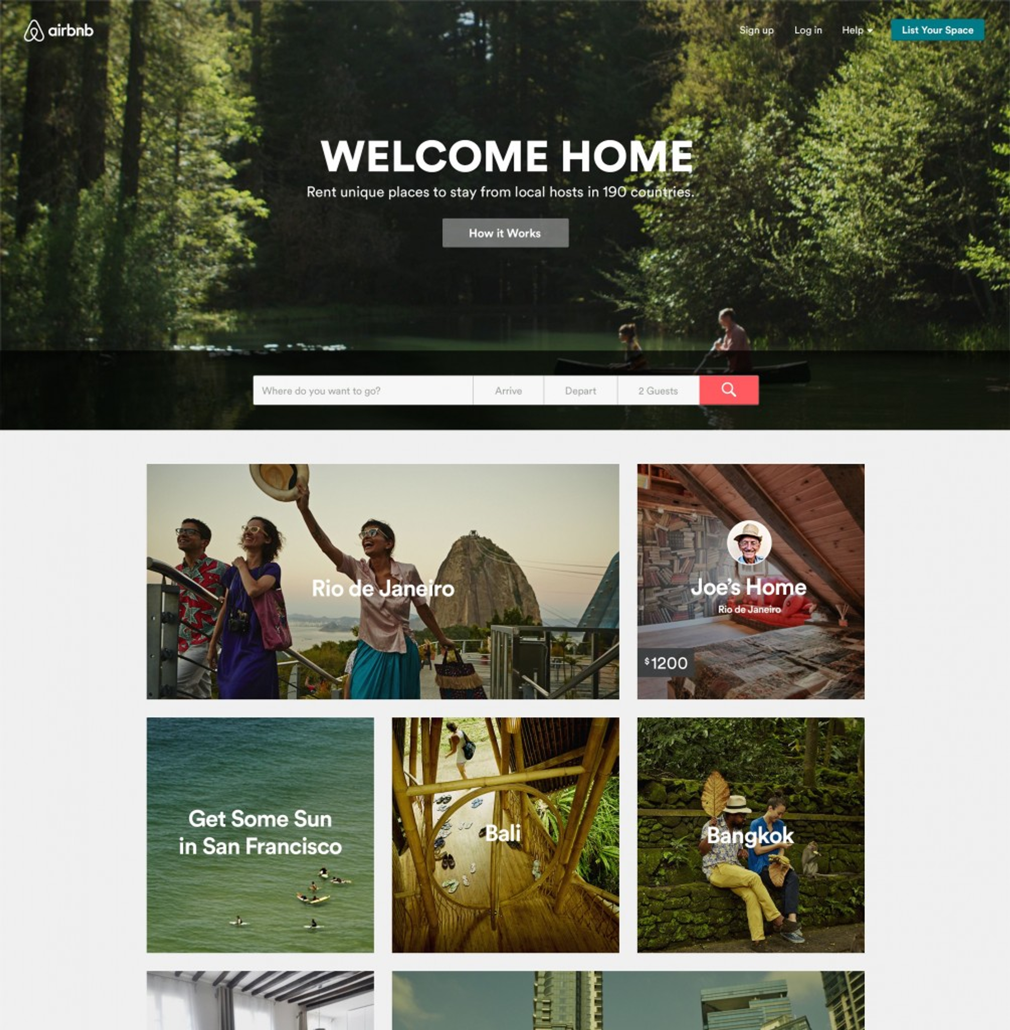 Screen from Airbnb