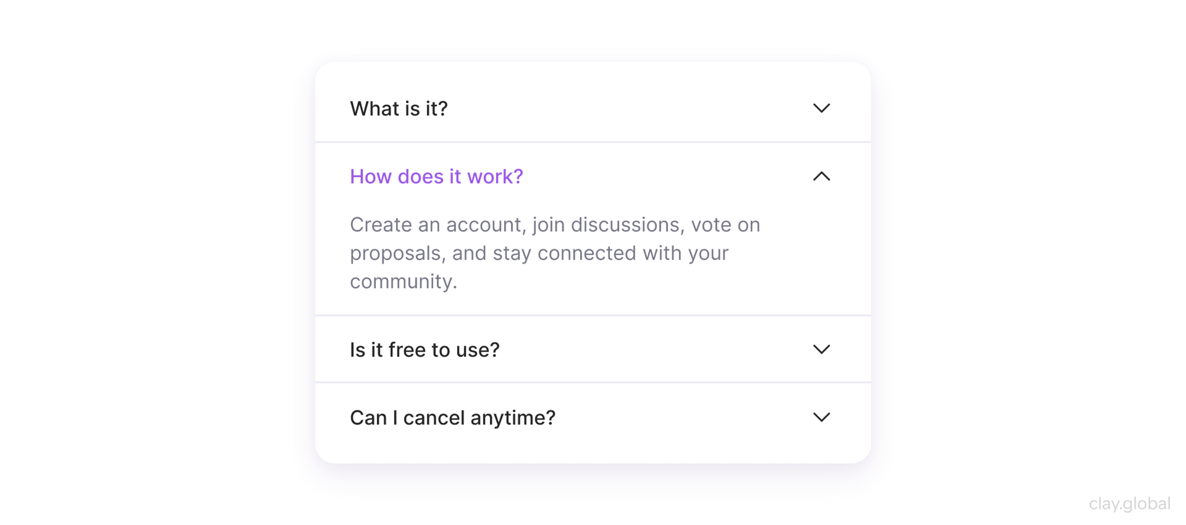 Accordions in UI