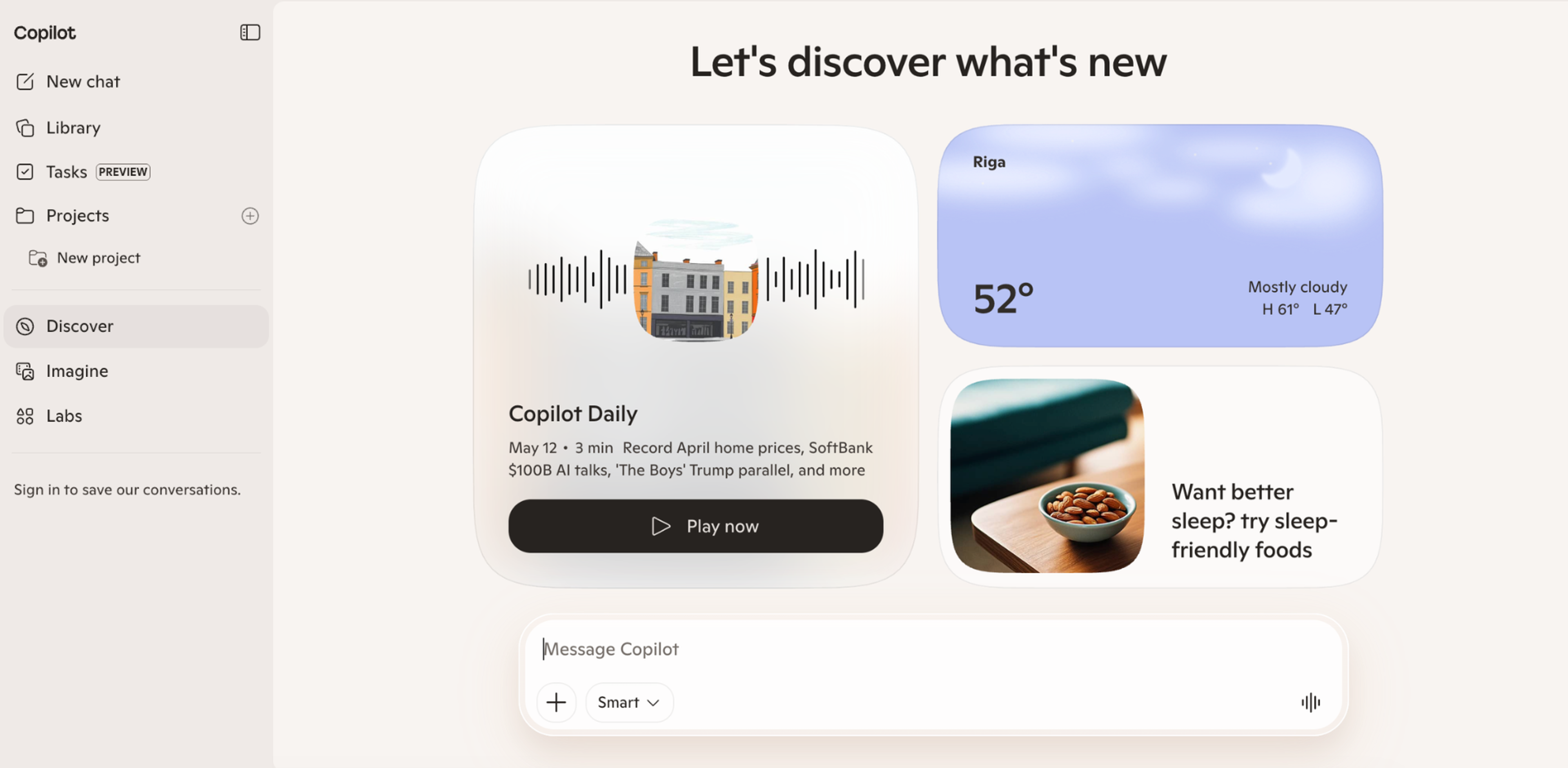 Copilot Homepage