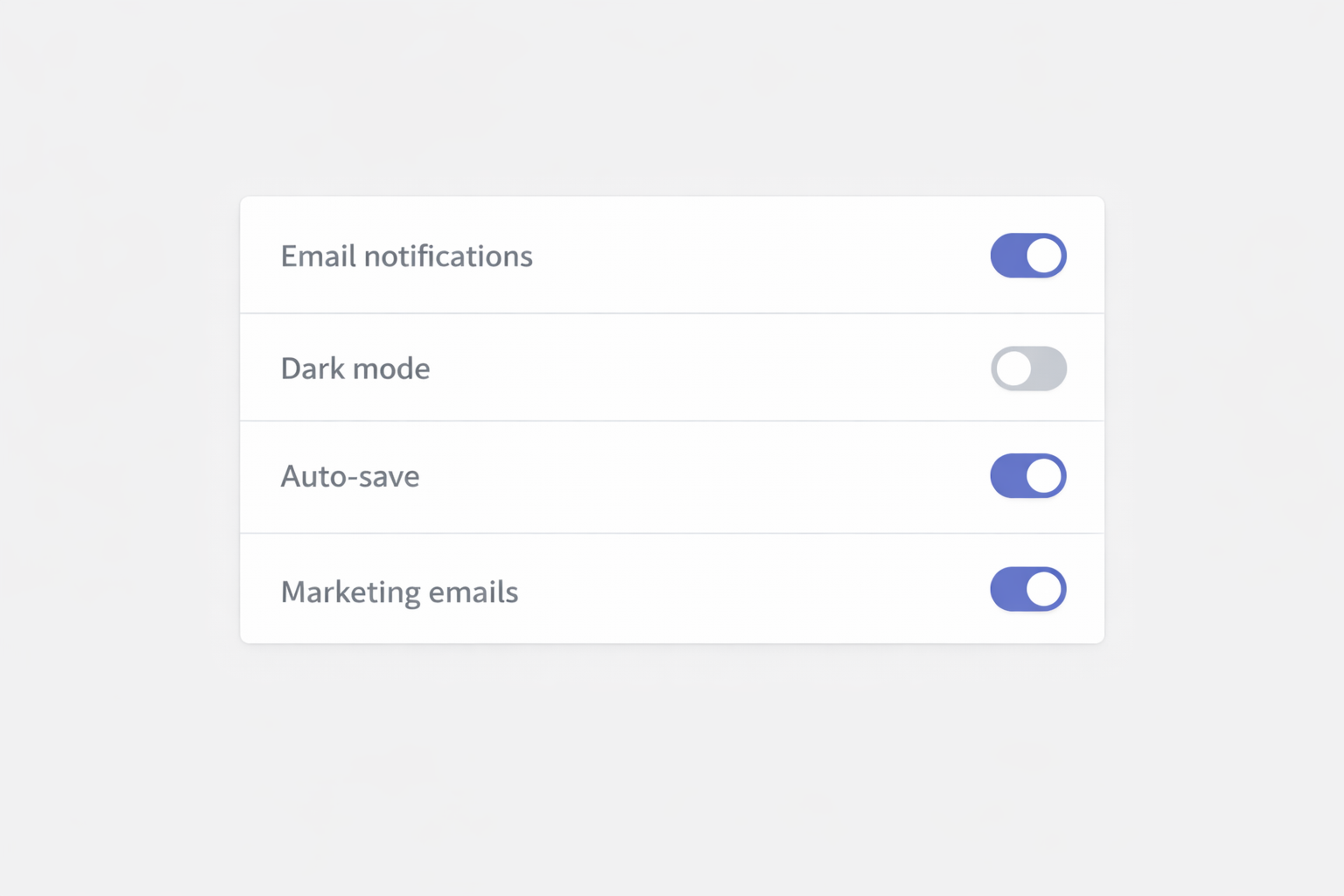 Toggle Switches in UI