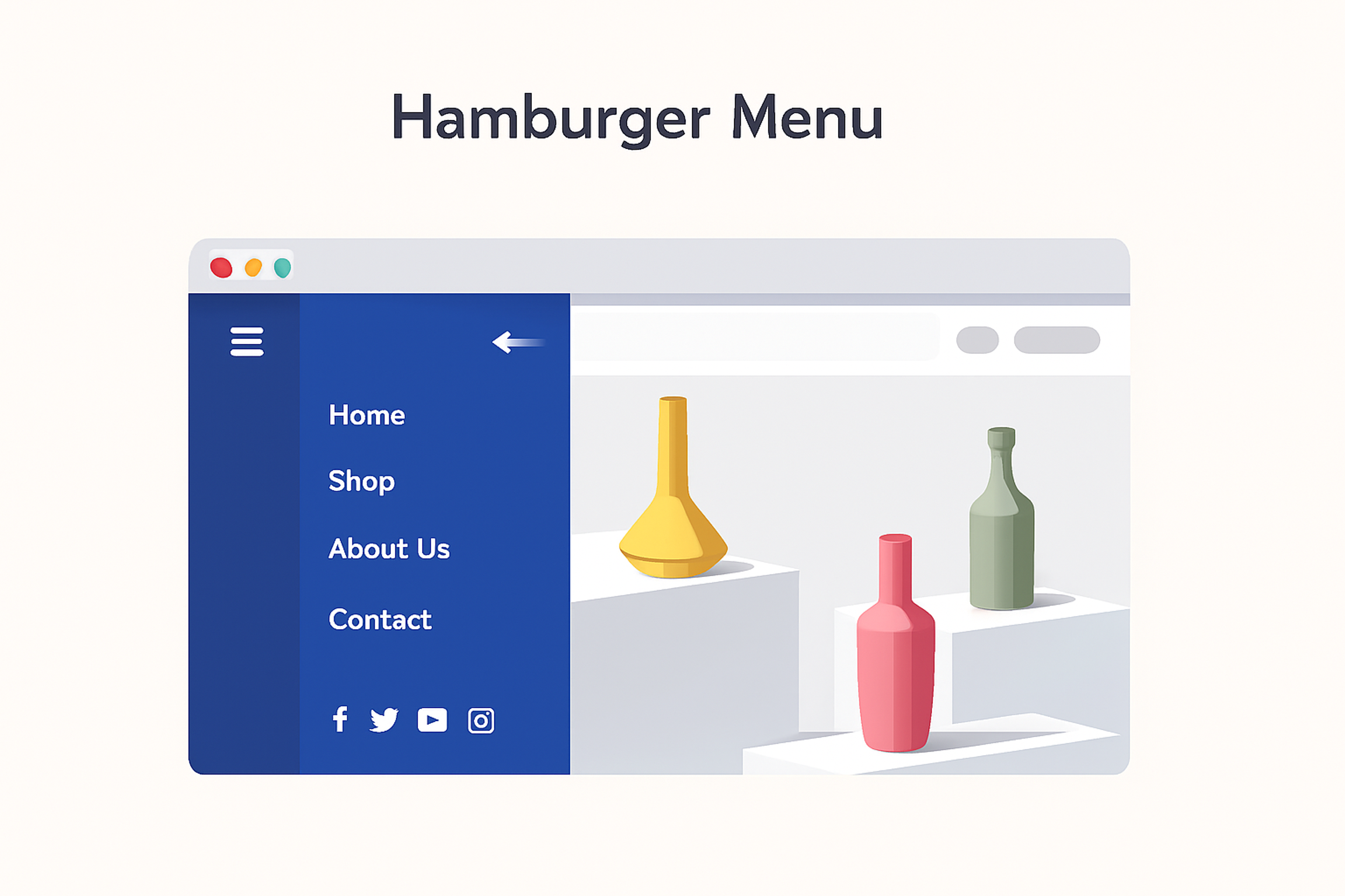 Hamburger menu example 