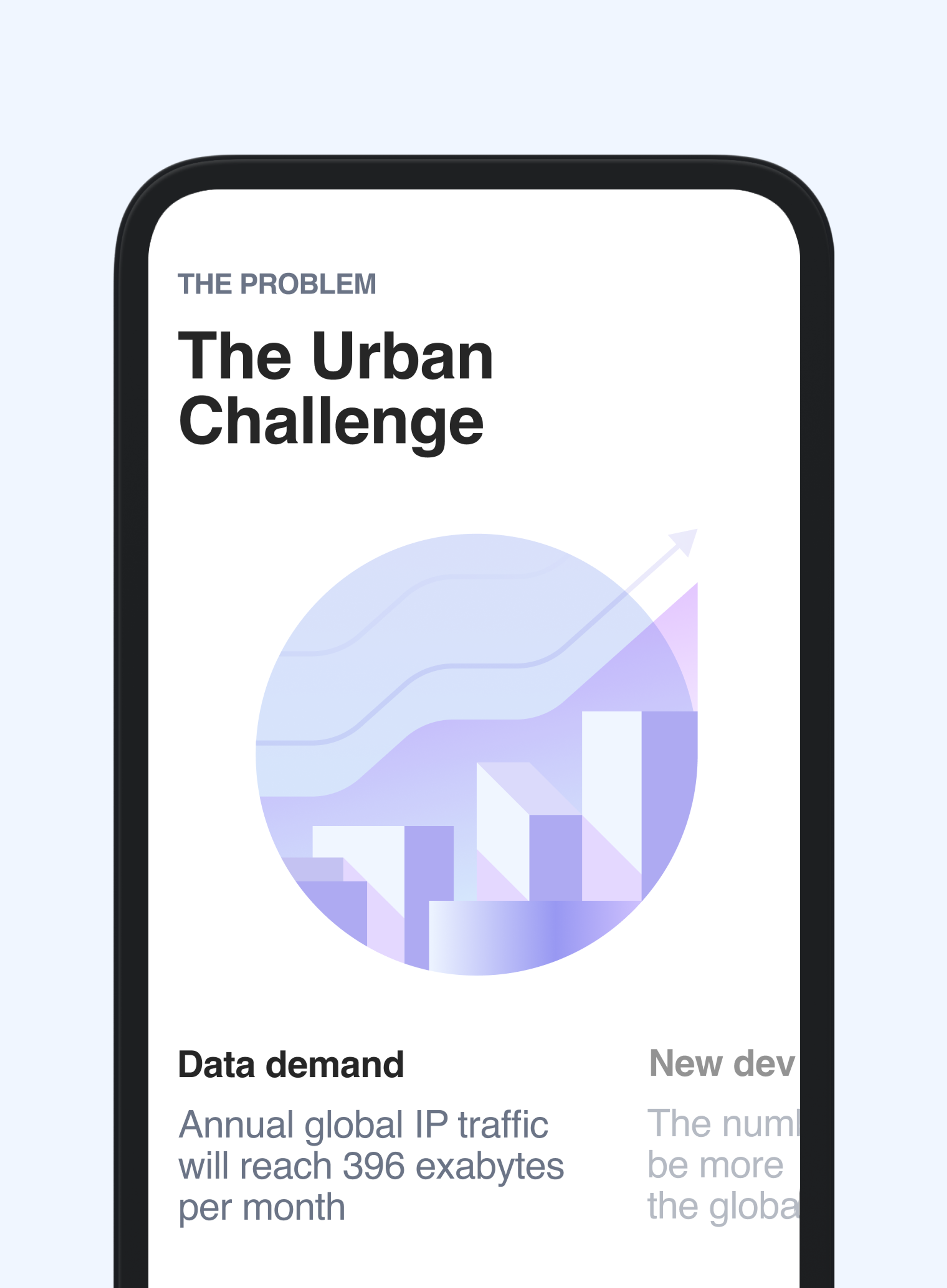 Terragraph website screenshot with some data optimized for mobile