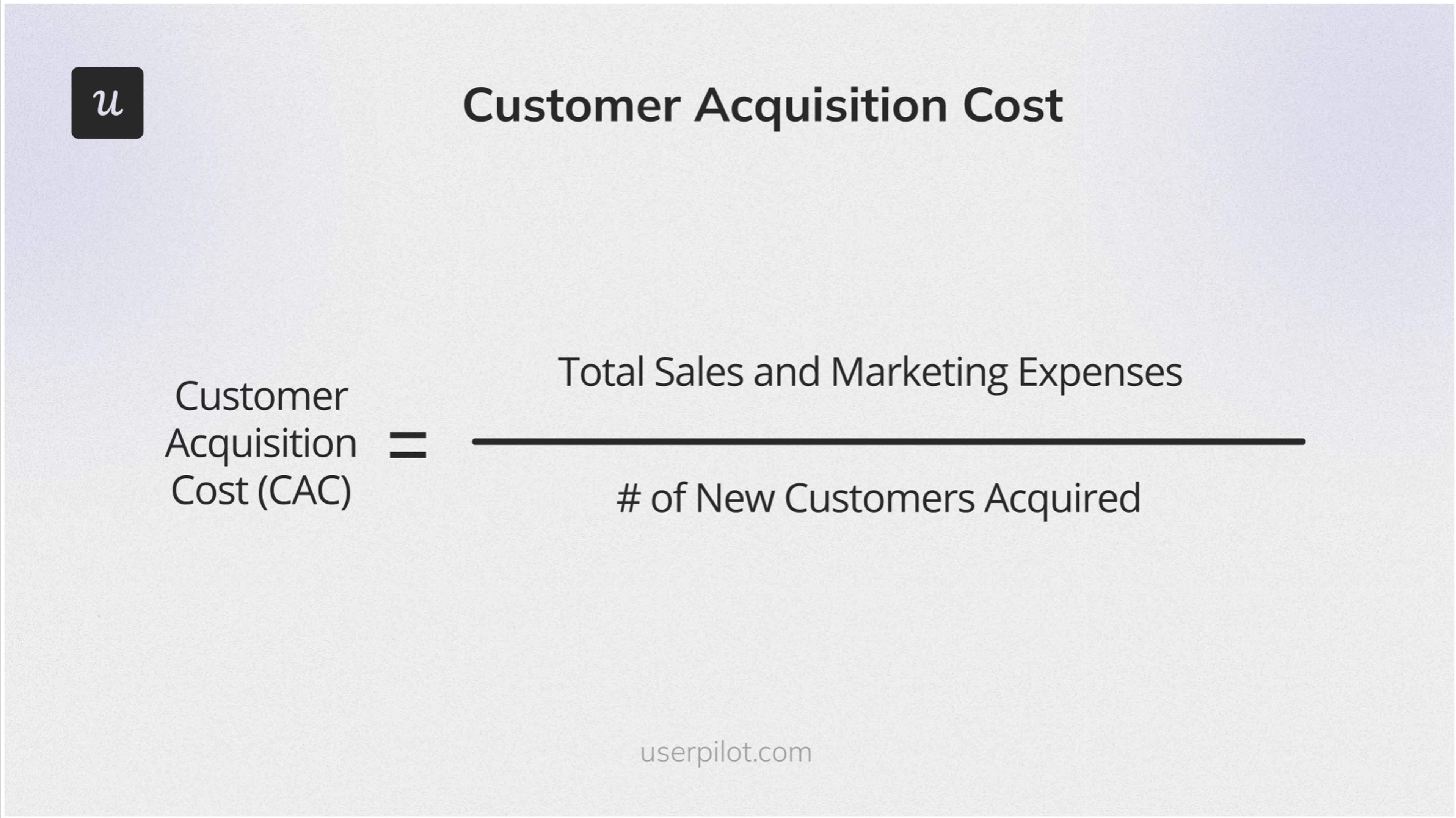 Customer Acquisition Cost (CAC) formula