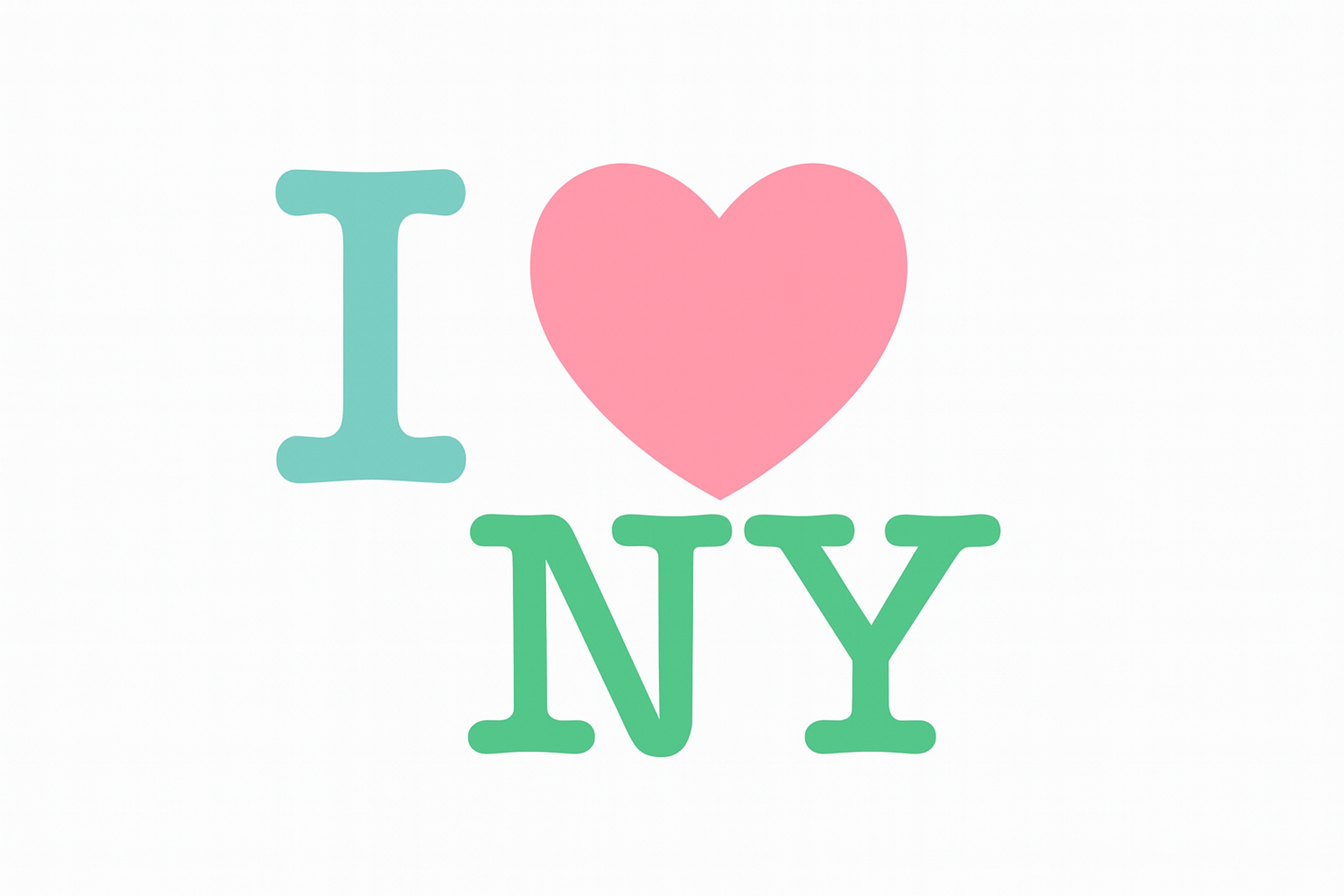 "I love New York" text