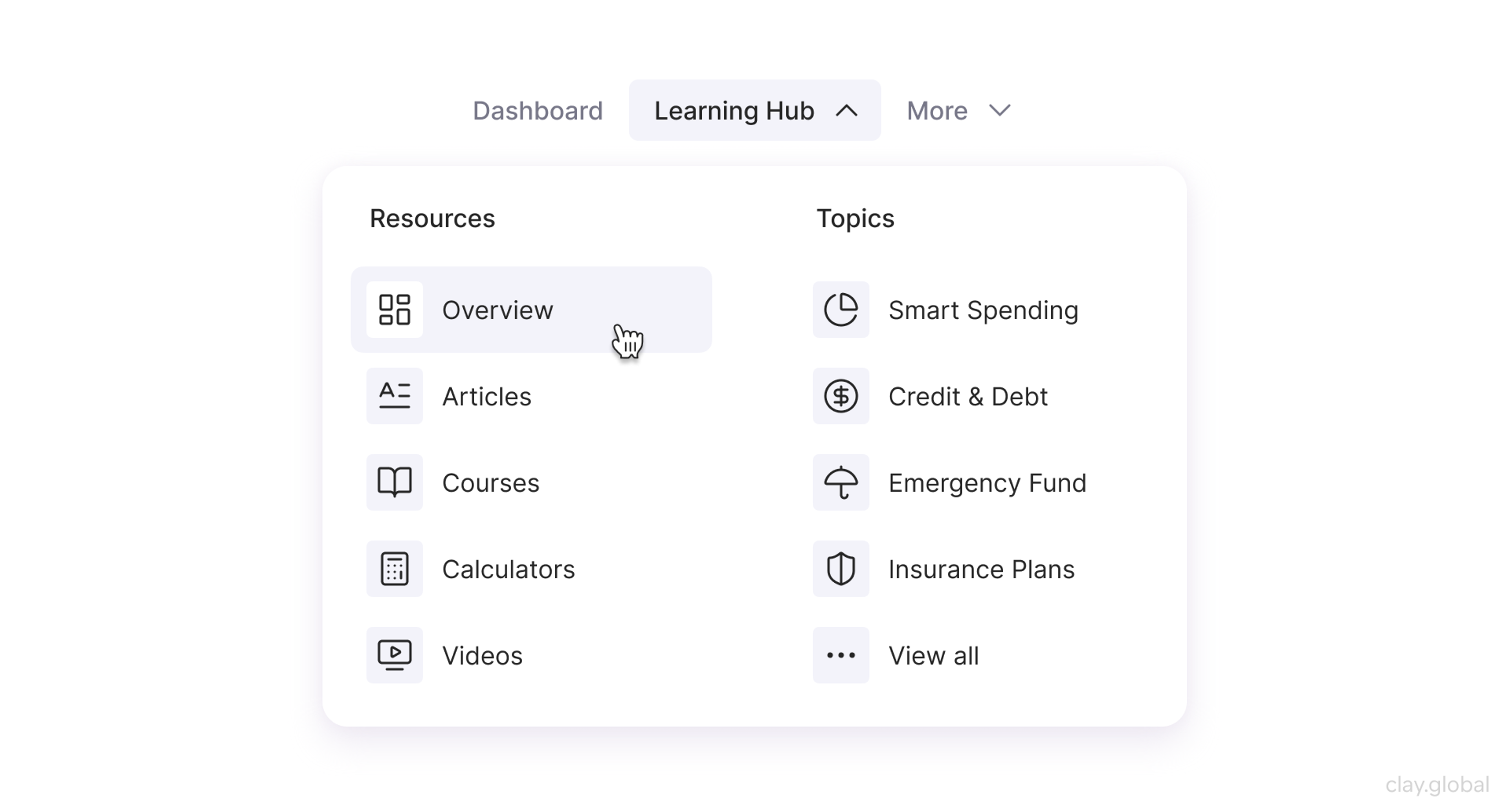 Primary Navigation in UI