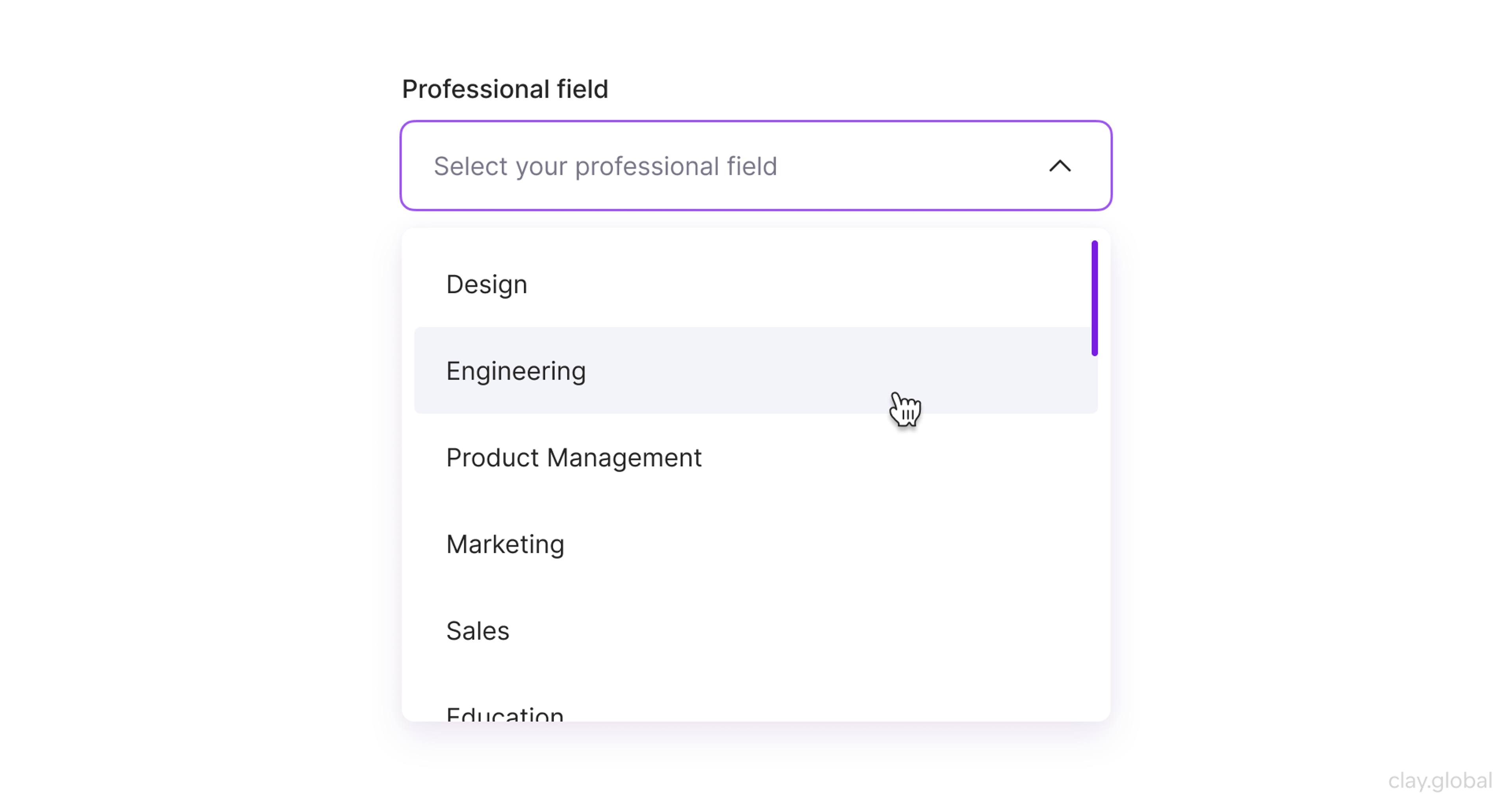 Dropdowns in UI