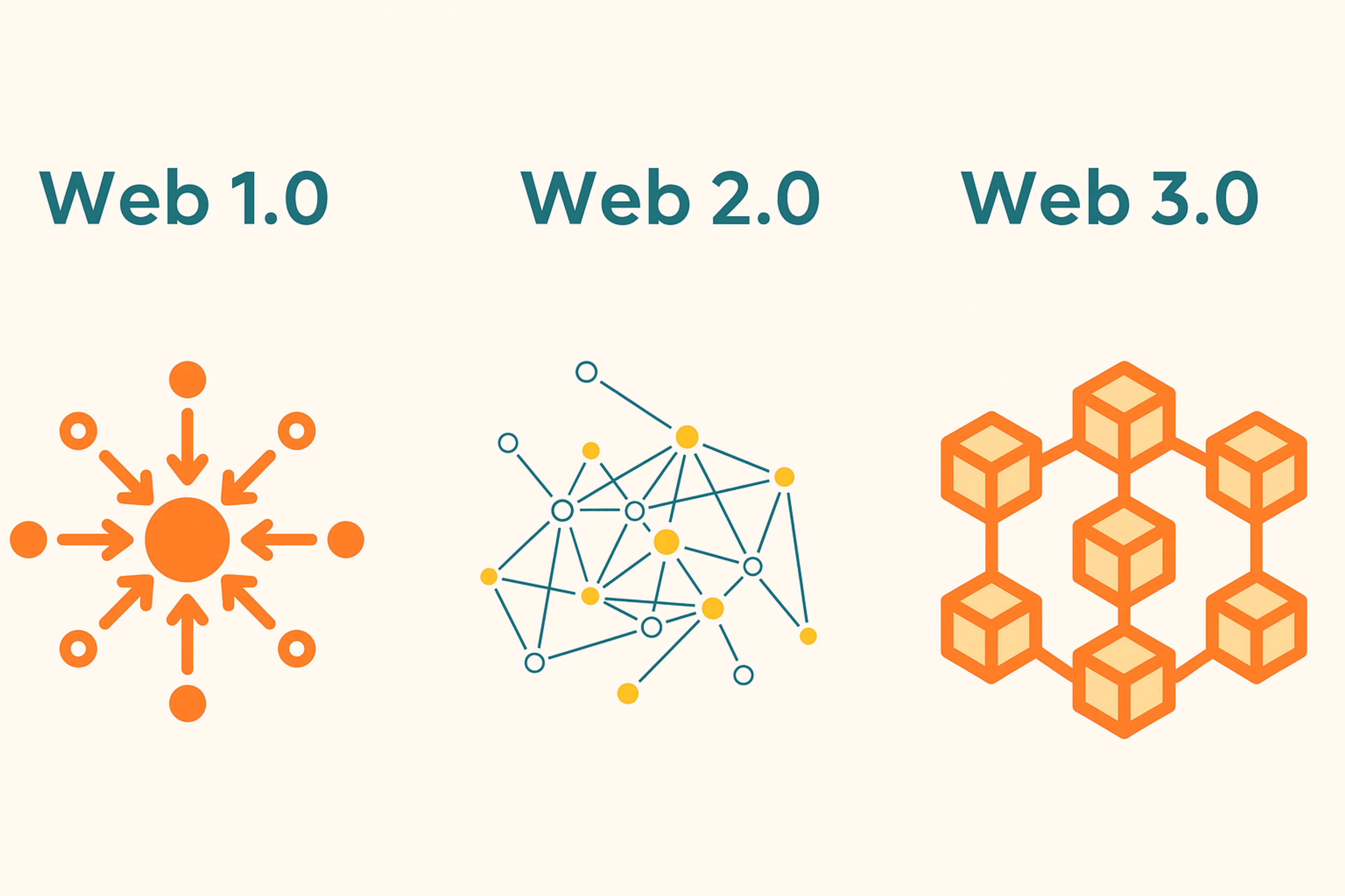 An infographic showing how the internet has evolved to become more dynamic