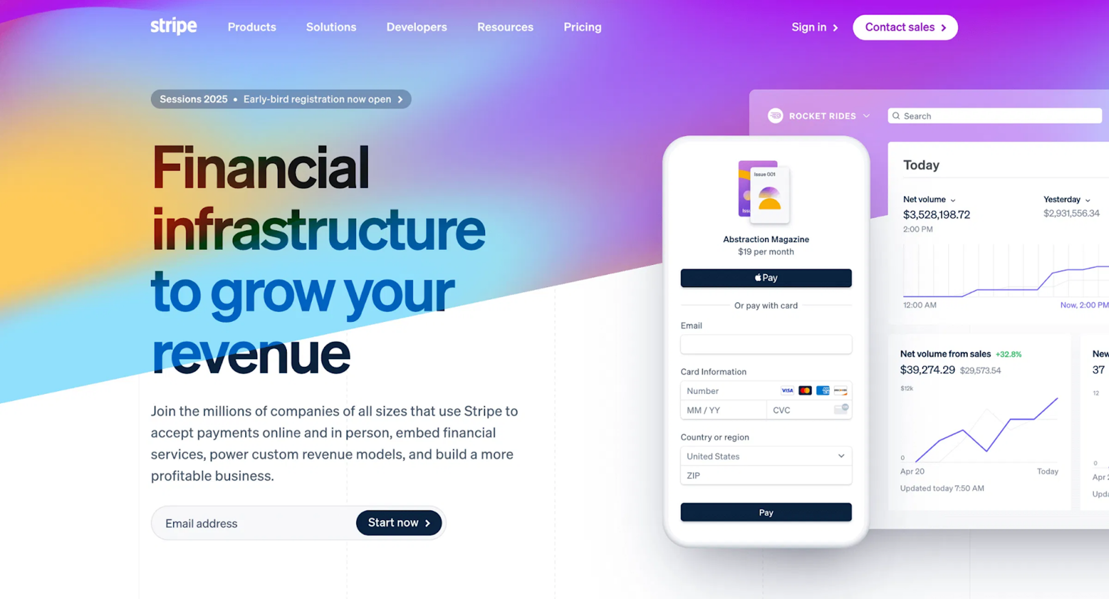 stripe webpage