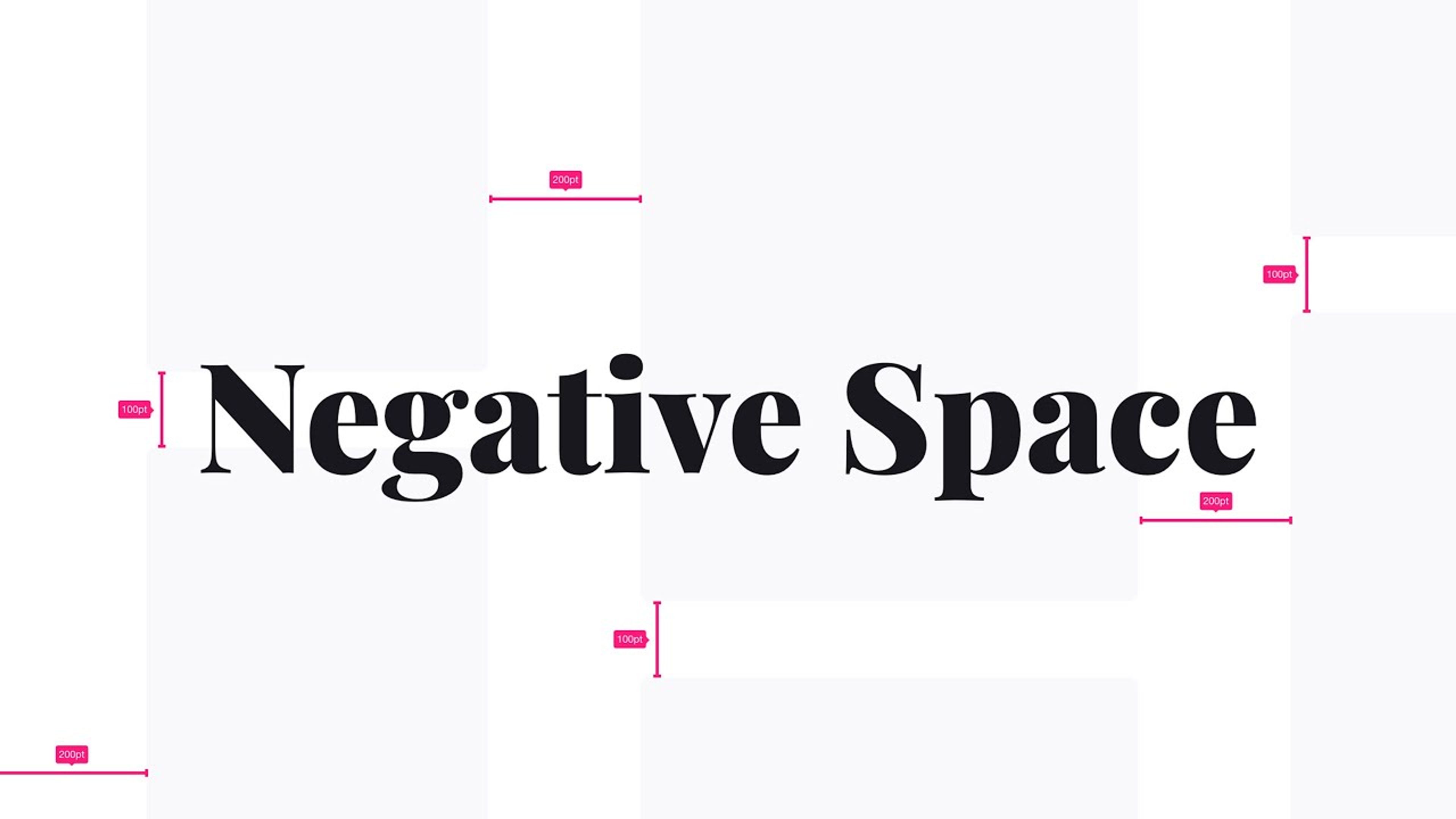 "Negative space" text