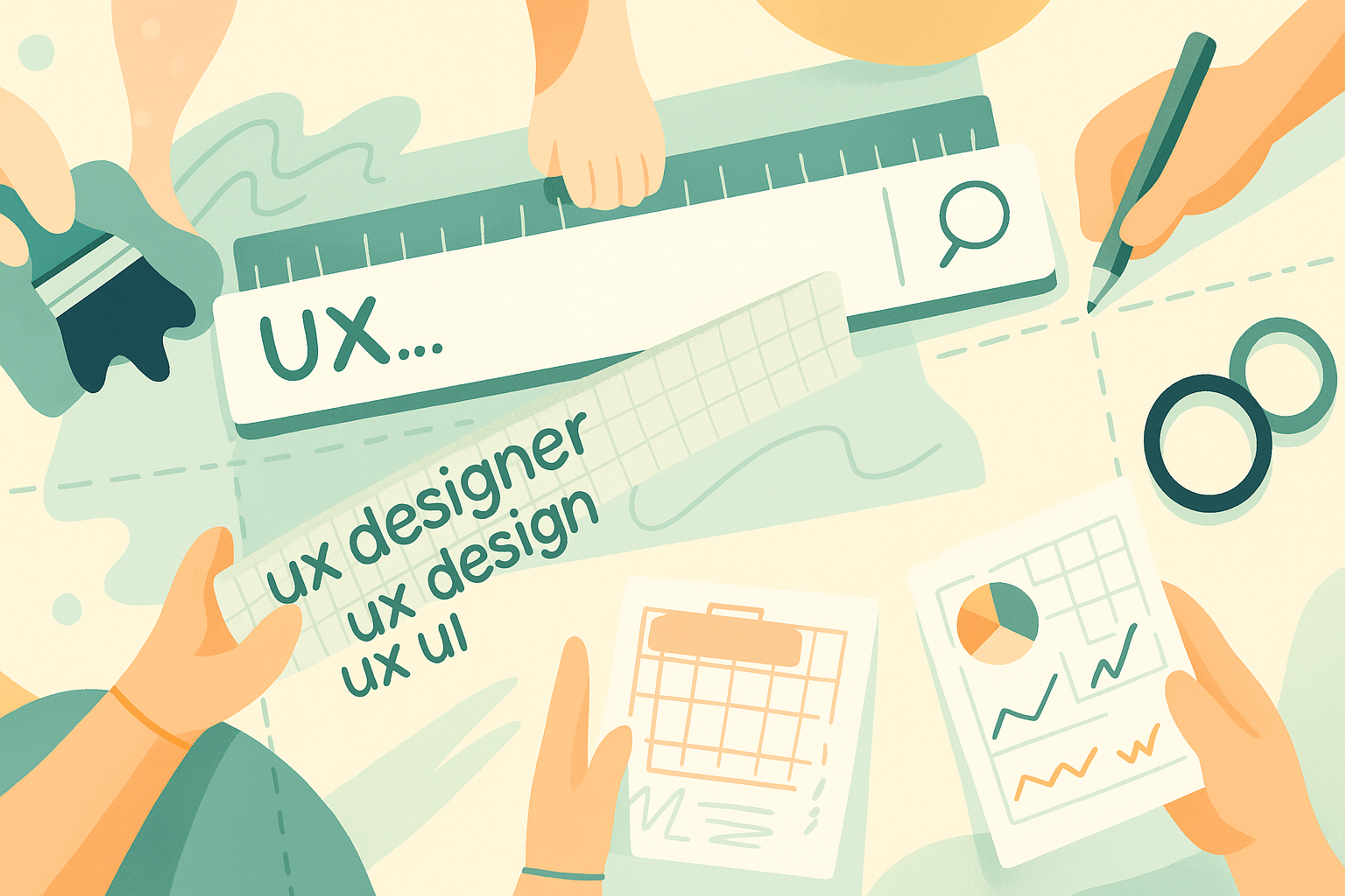 hands writing ux designer