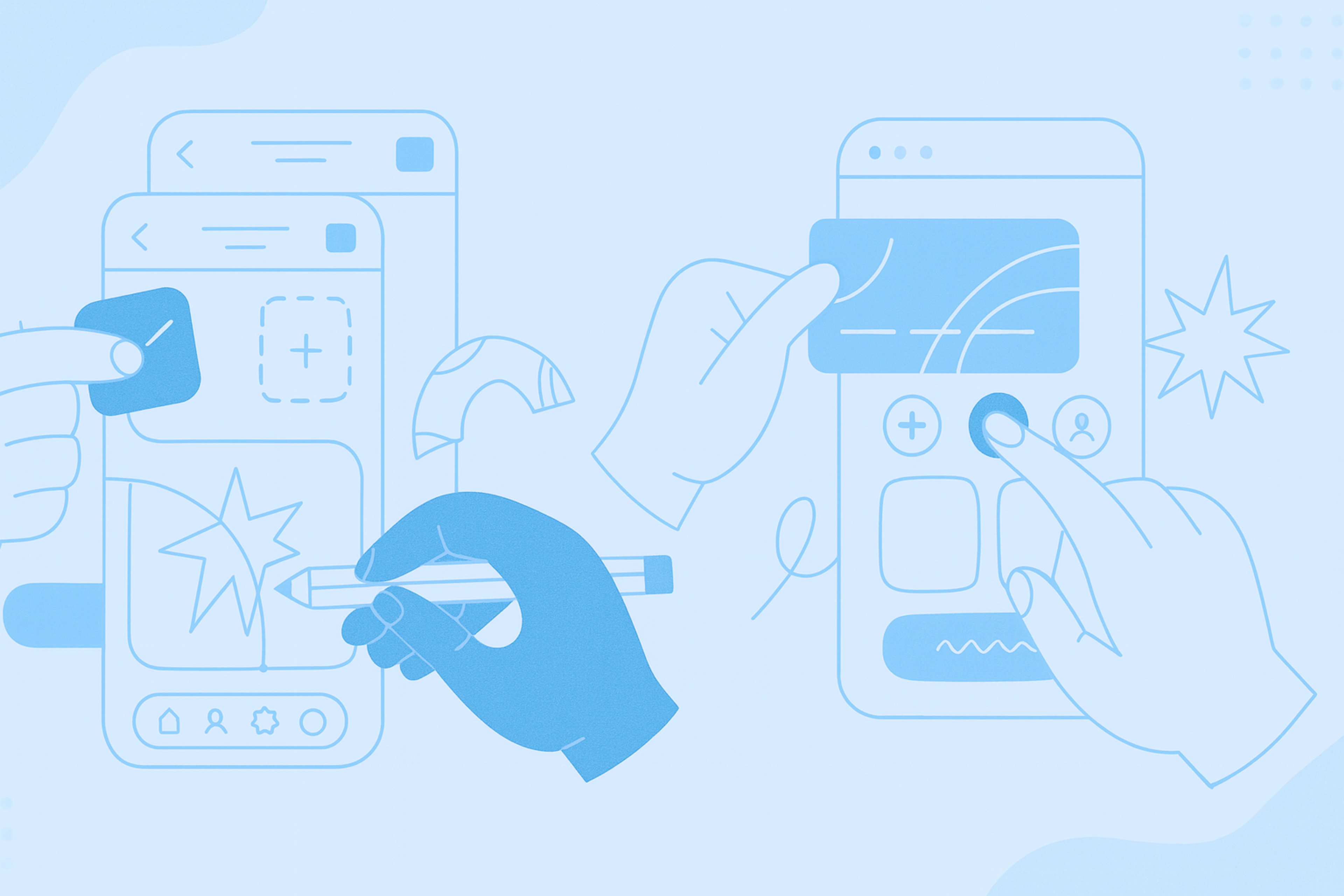 A mobile app illustration