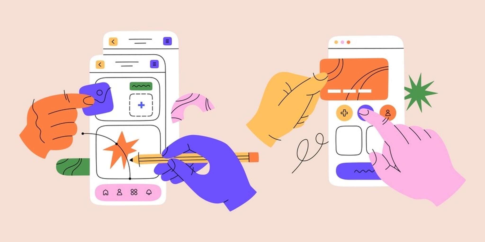 A mobile app illustration