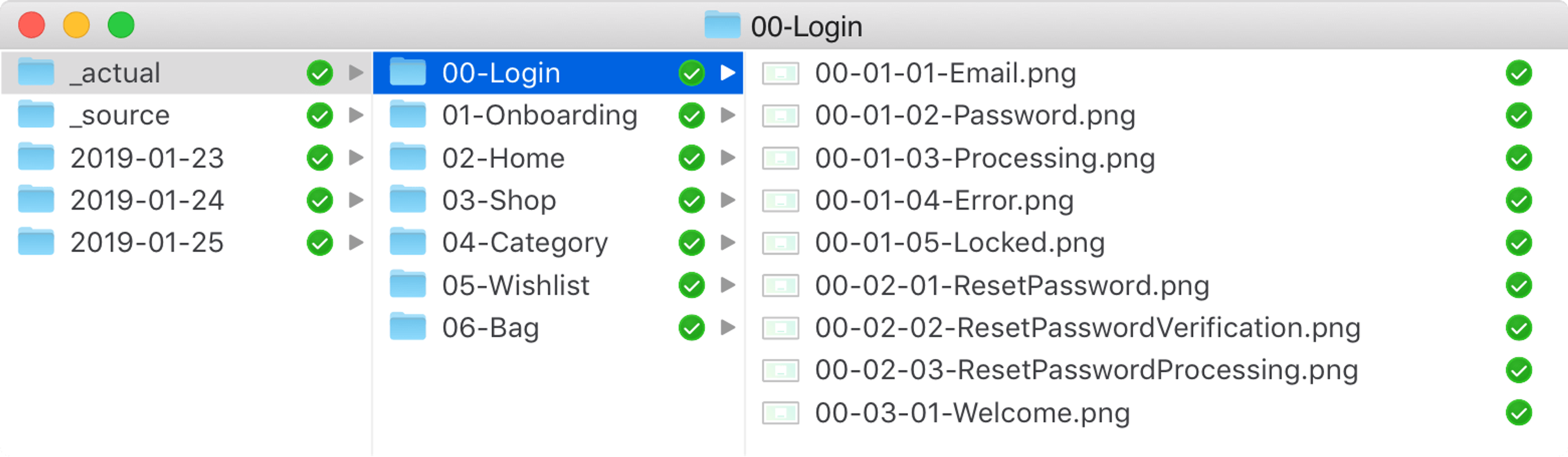 Example design file naming convention