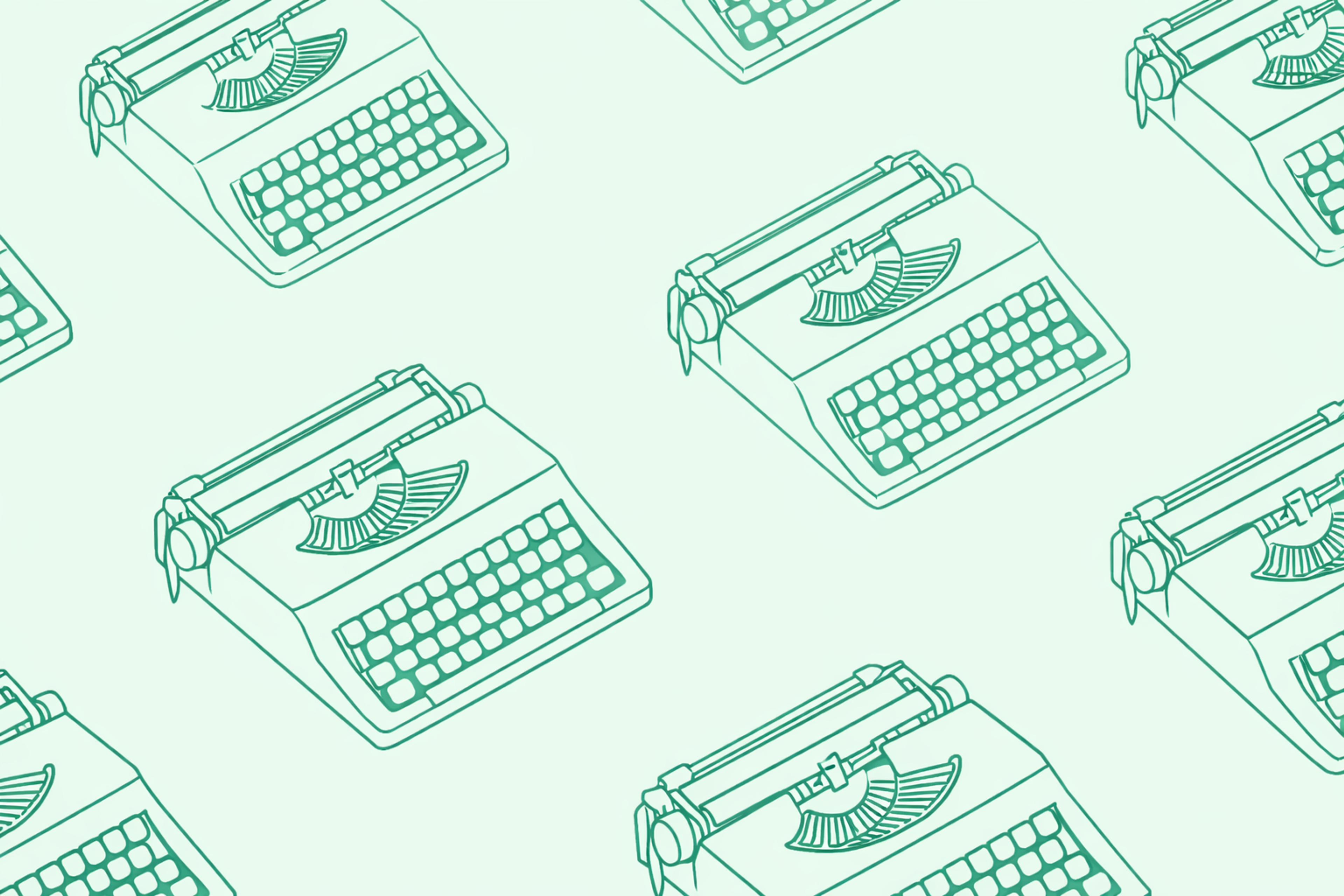 Repeating pattern of vintage typewriters.