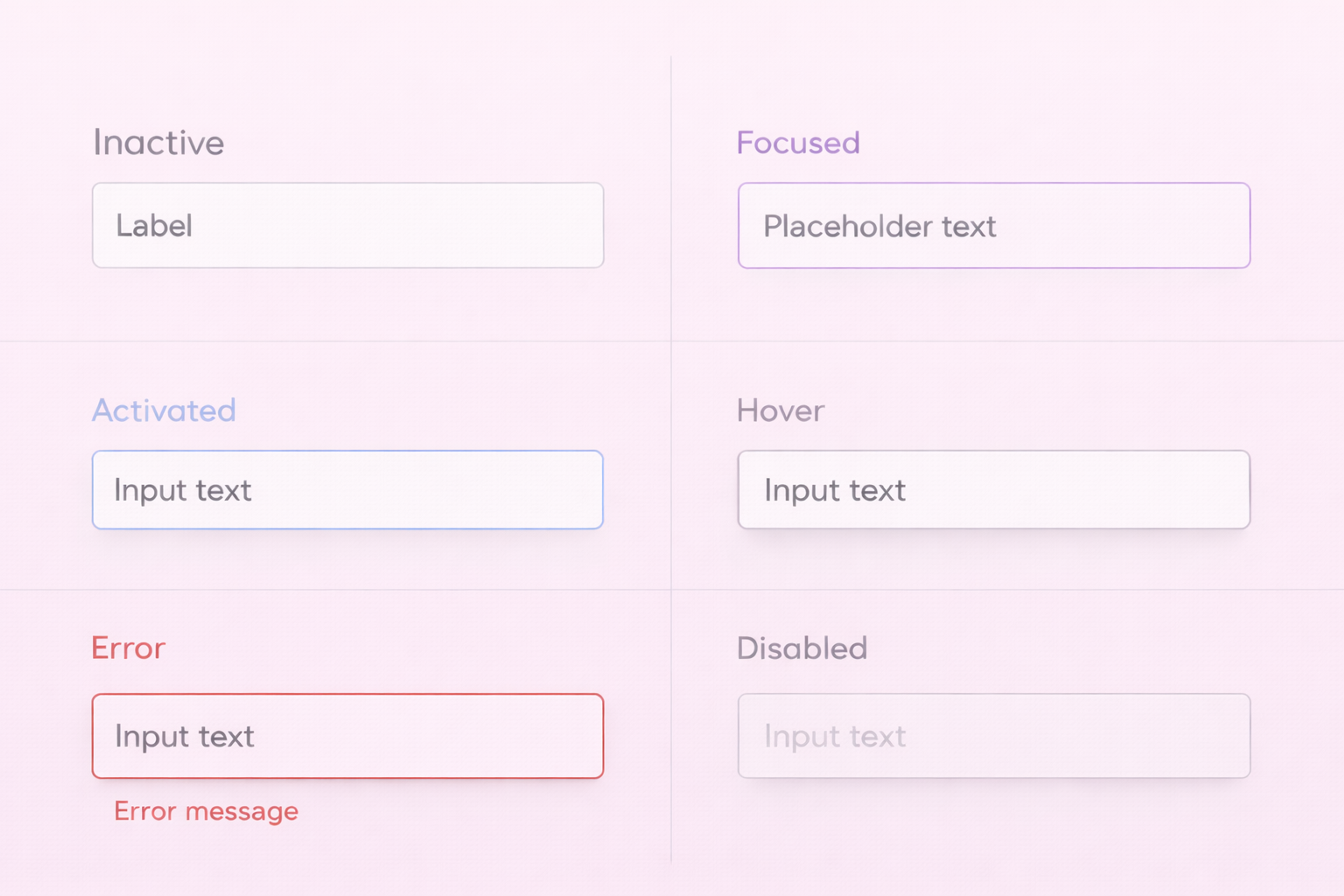 Text fields and text areas