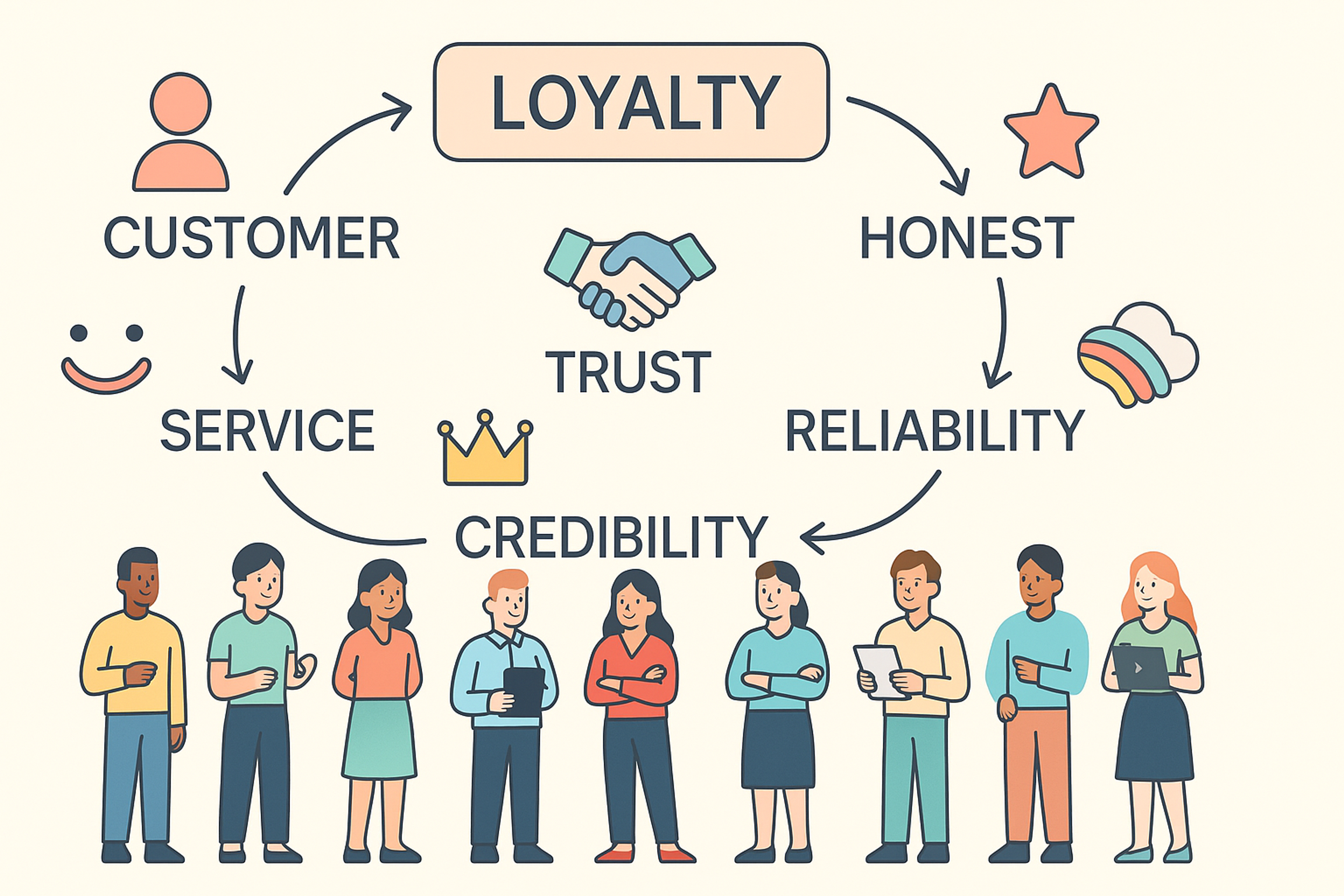 A visual representation of customer loyalty