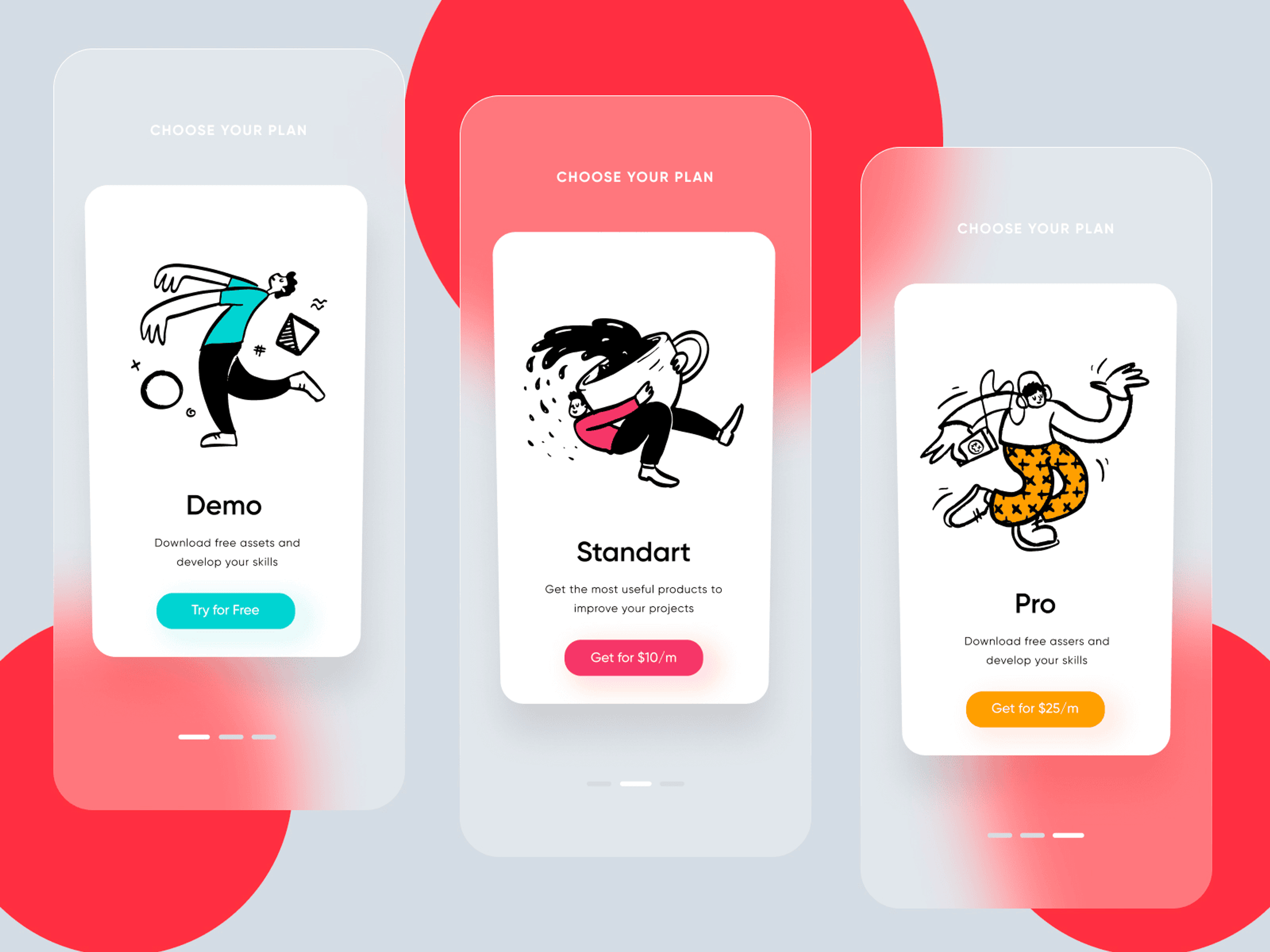 Glassmorphic app example