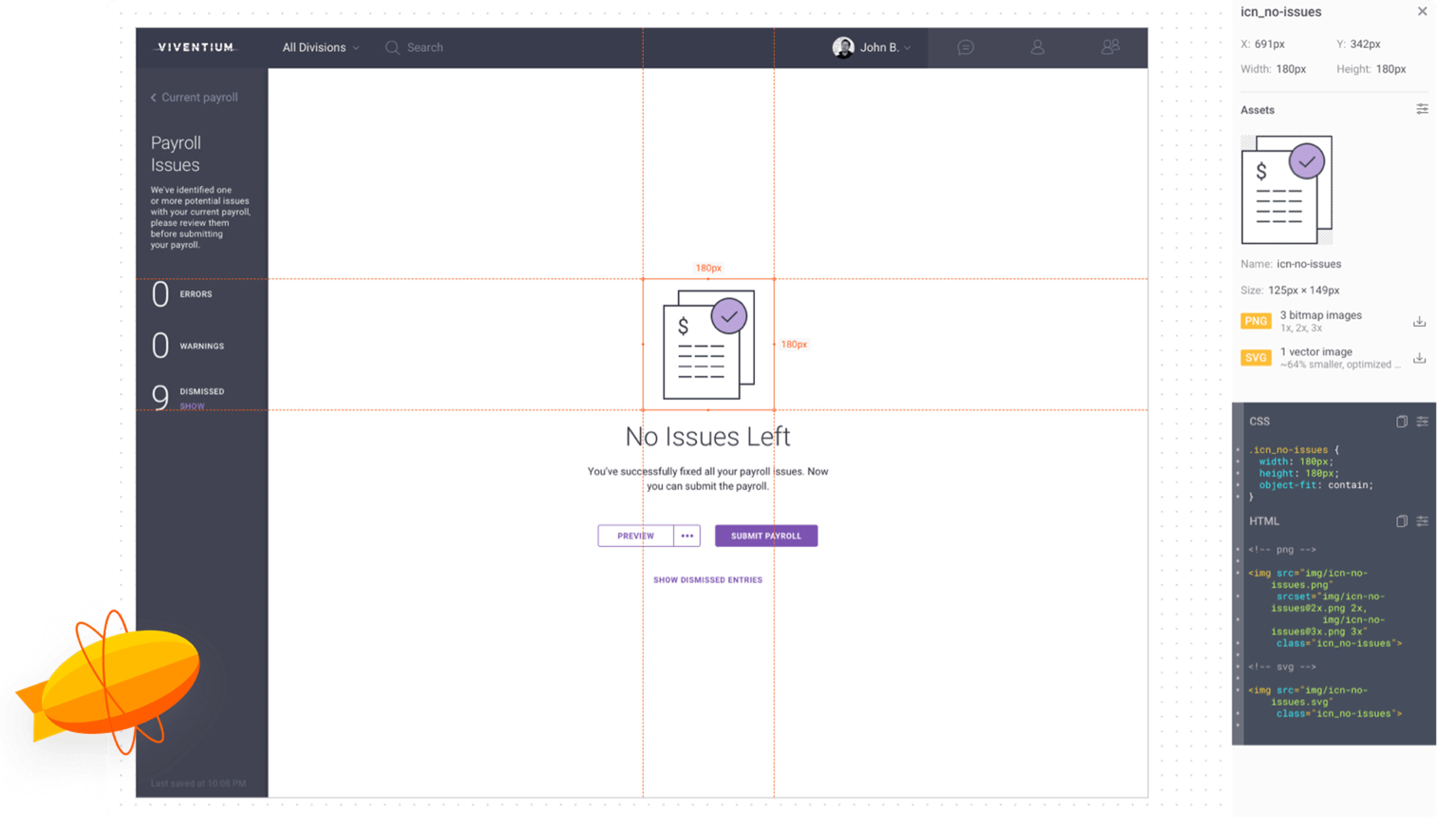 Zeplin.io screenshot