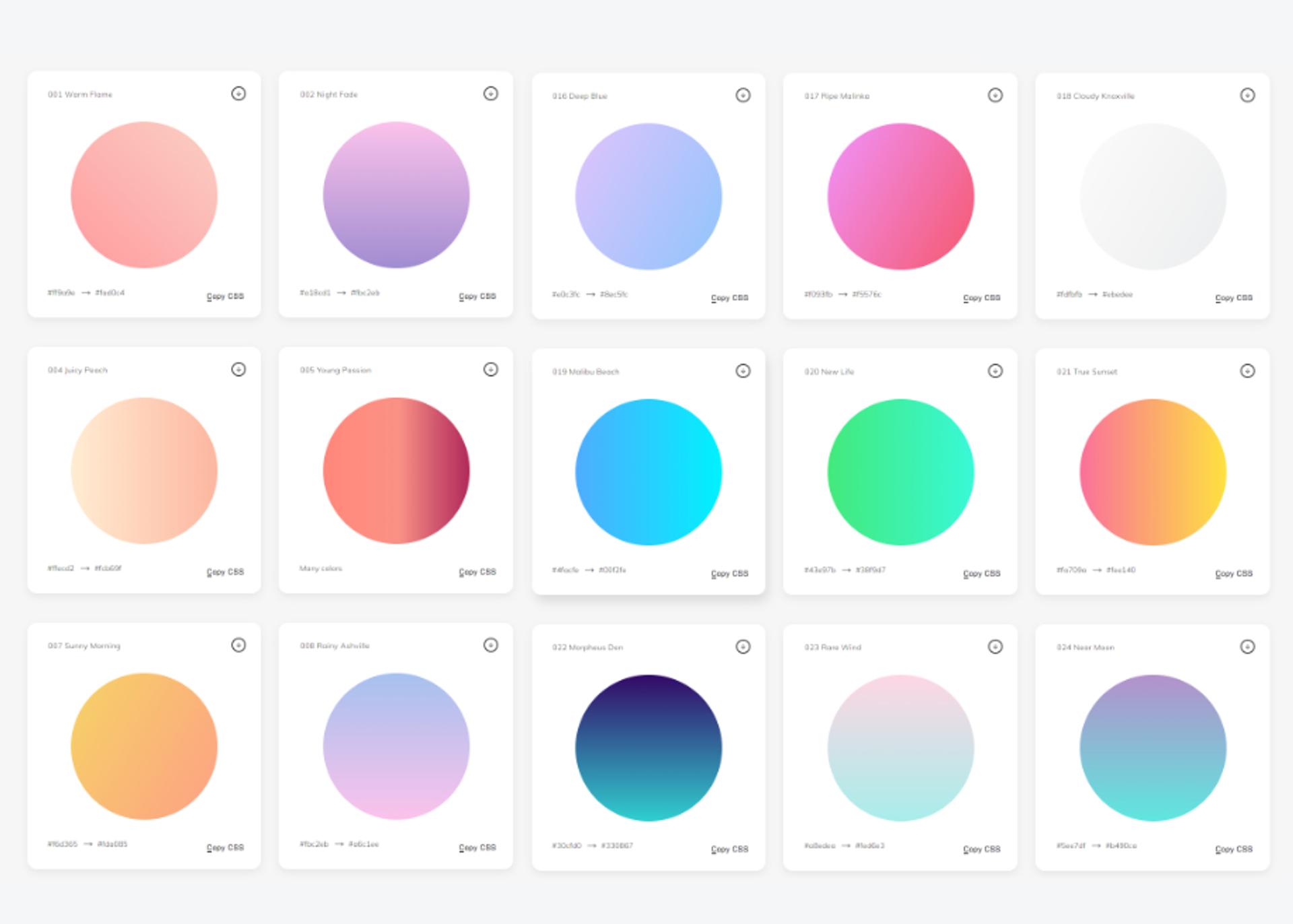 Trendy Gradients in Web Design