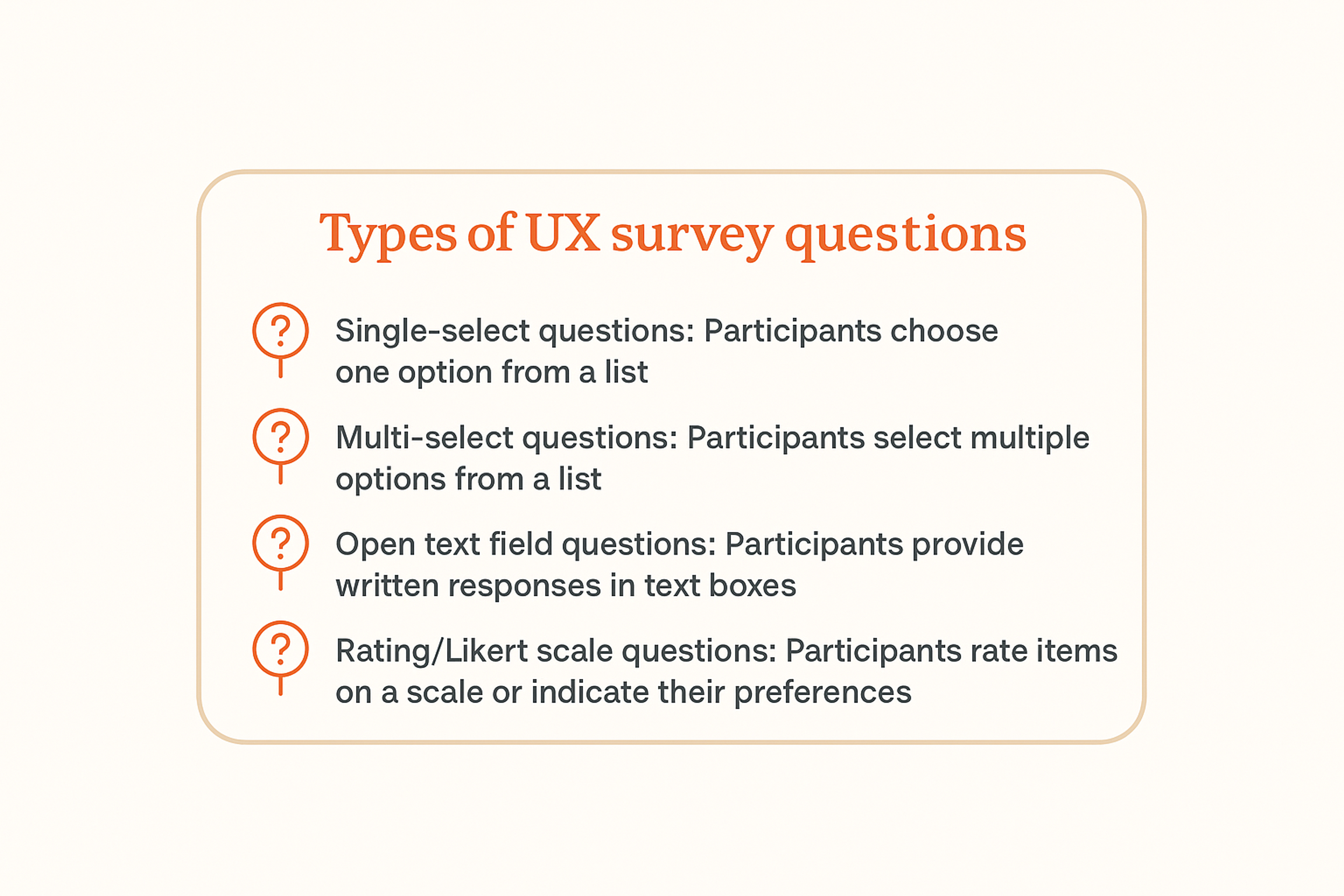UX survey questions