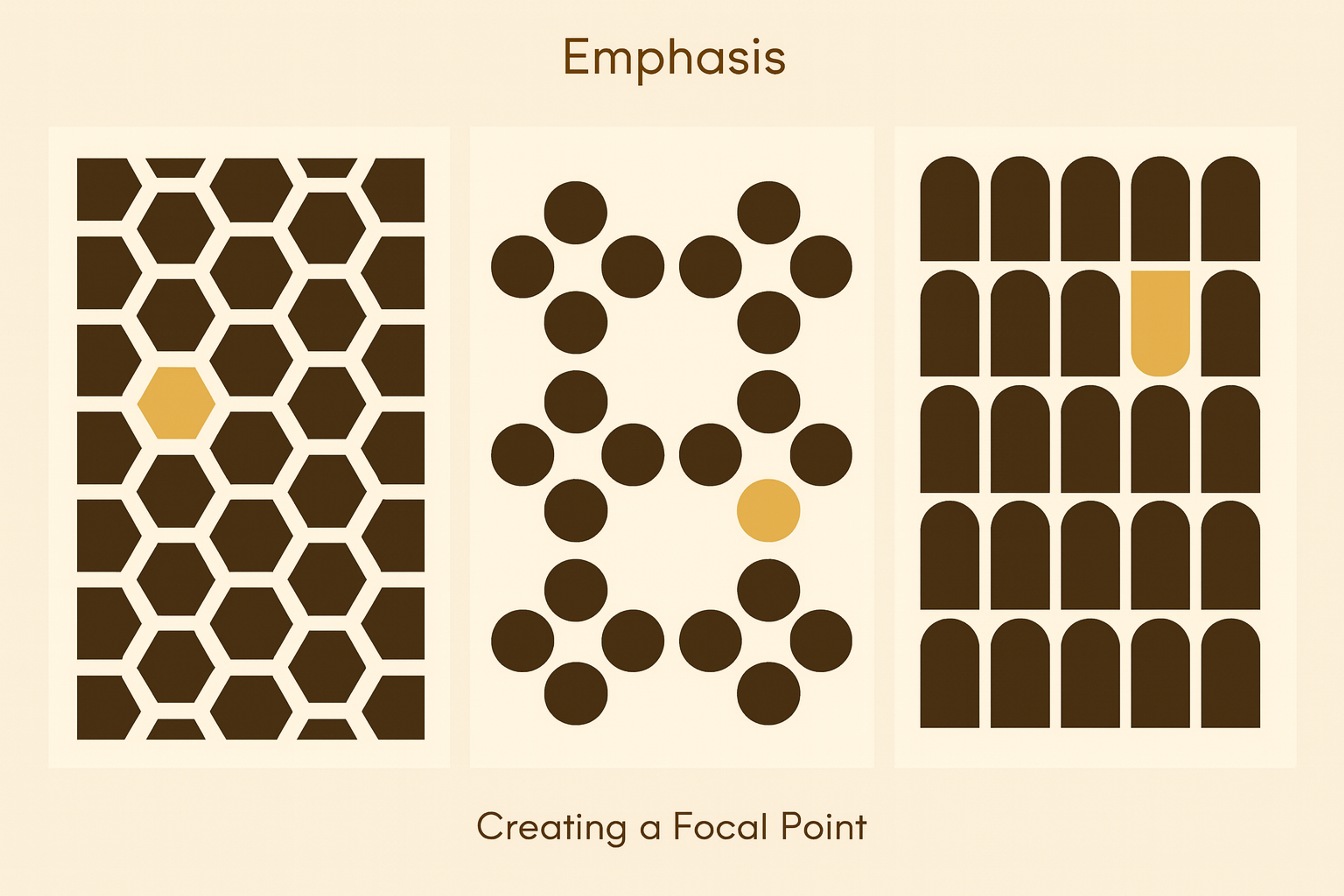 This image demonstrates emphasis by creating focal points