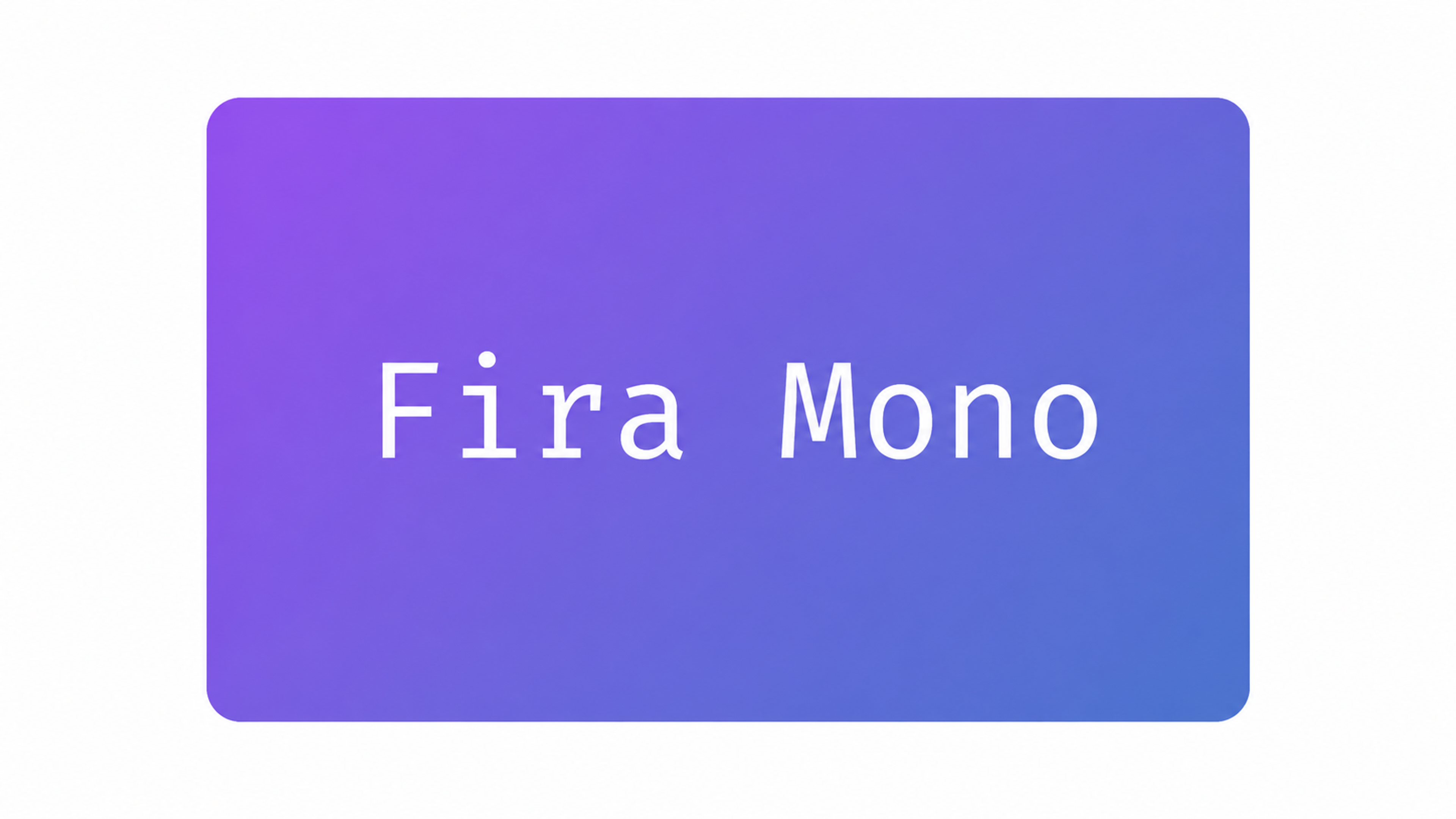 An Example of a Monospace Font