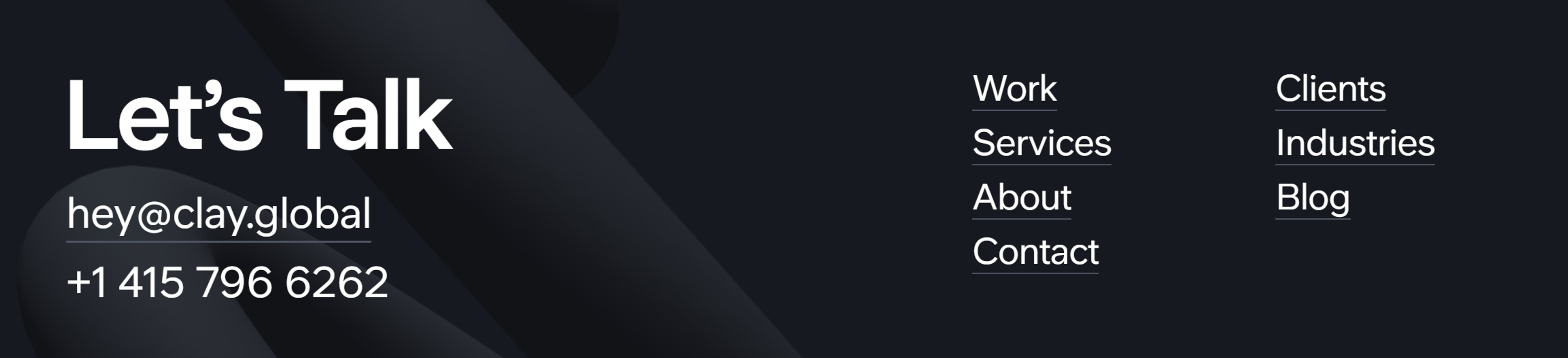 Clay Footer Navigation Links 