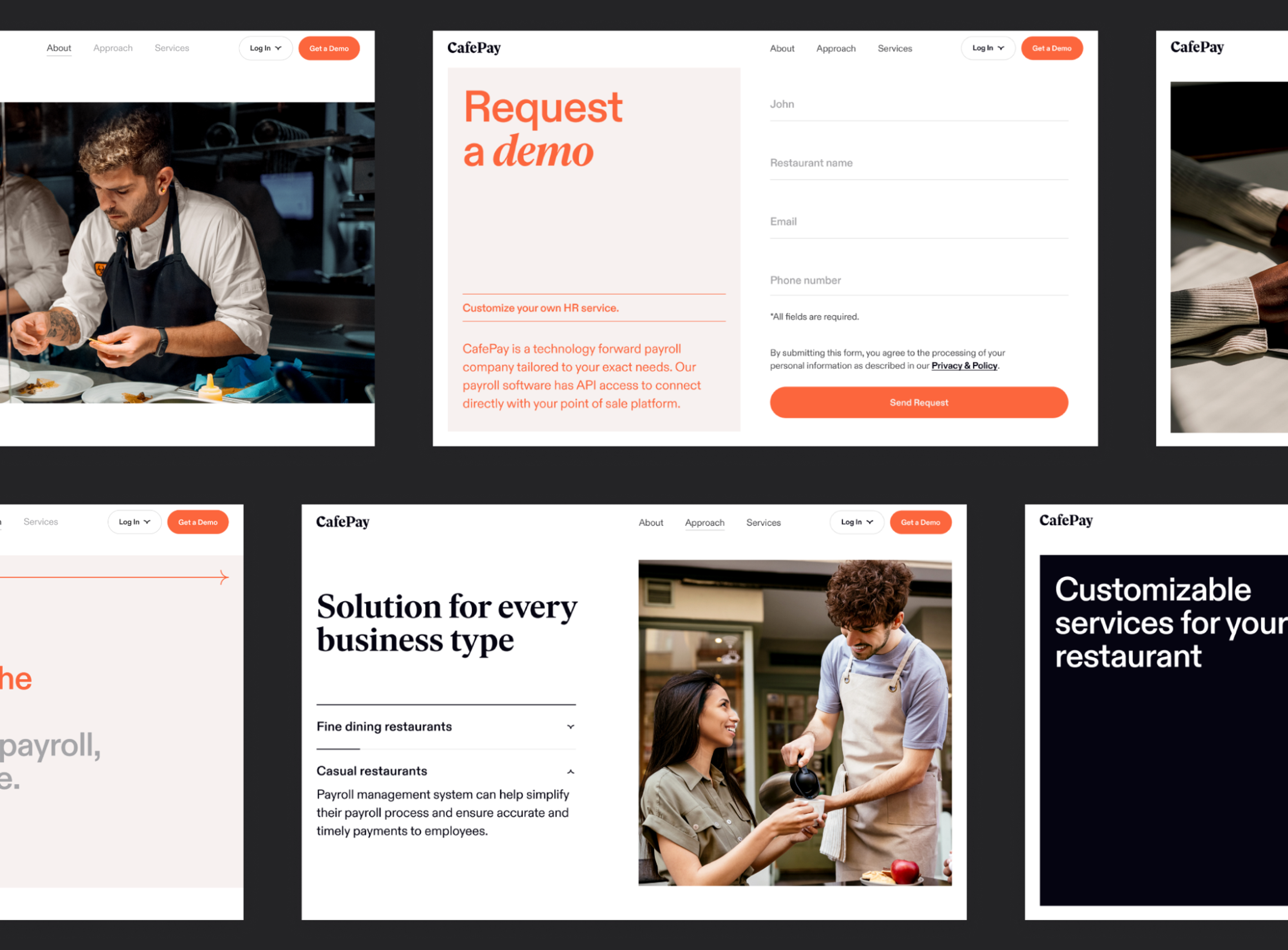 CafePay Website Pages - Clay