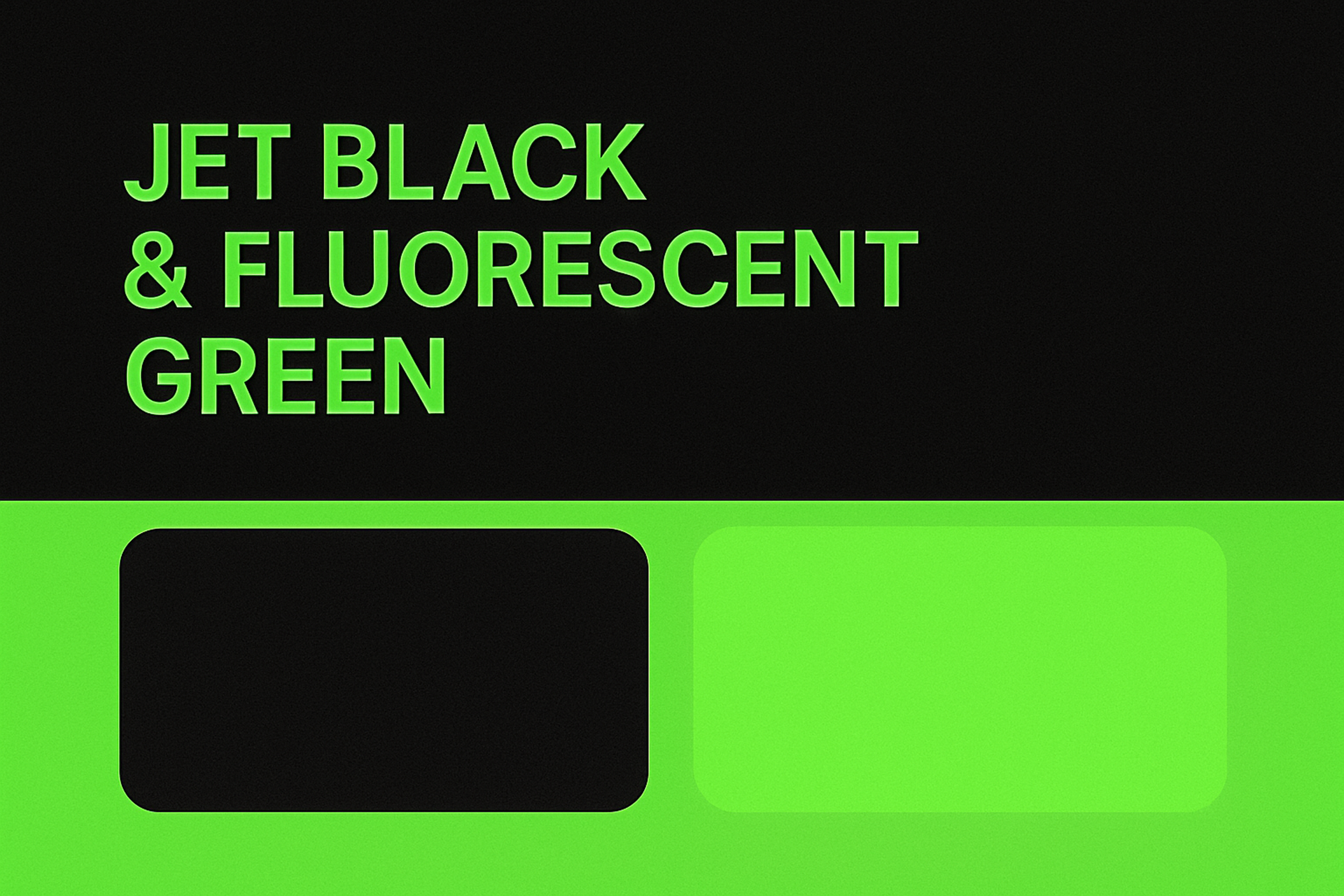 Jet Black & Fluorescent Green