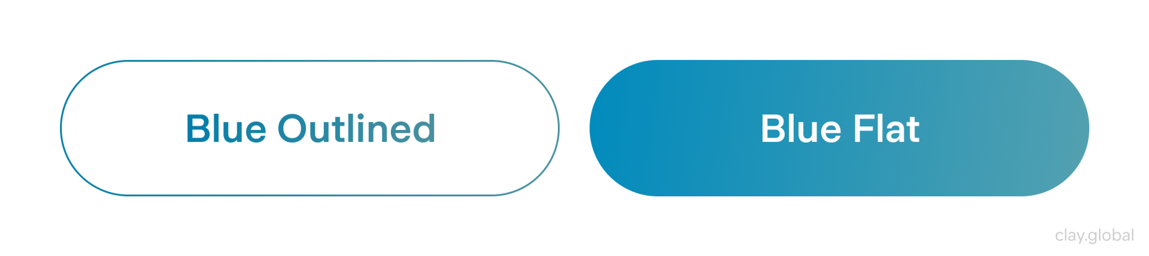 Outlined vs Flat Button