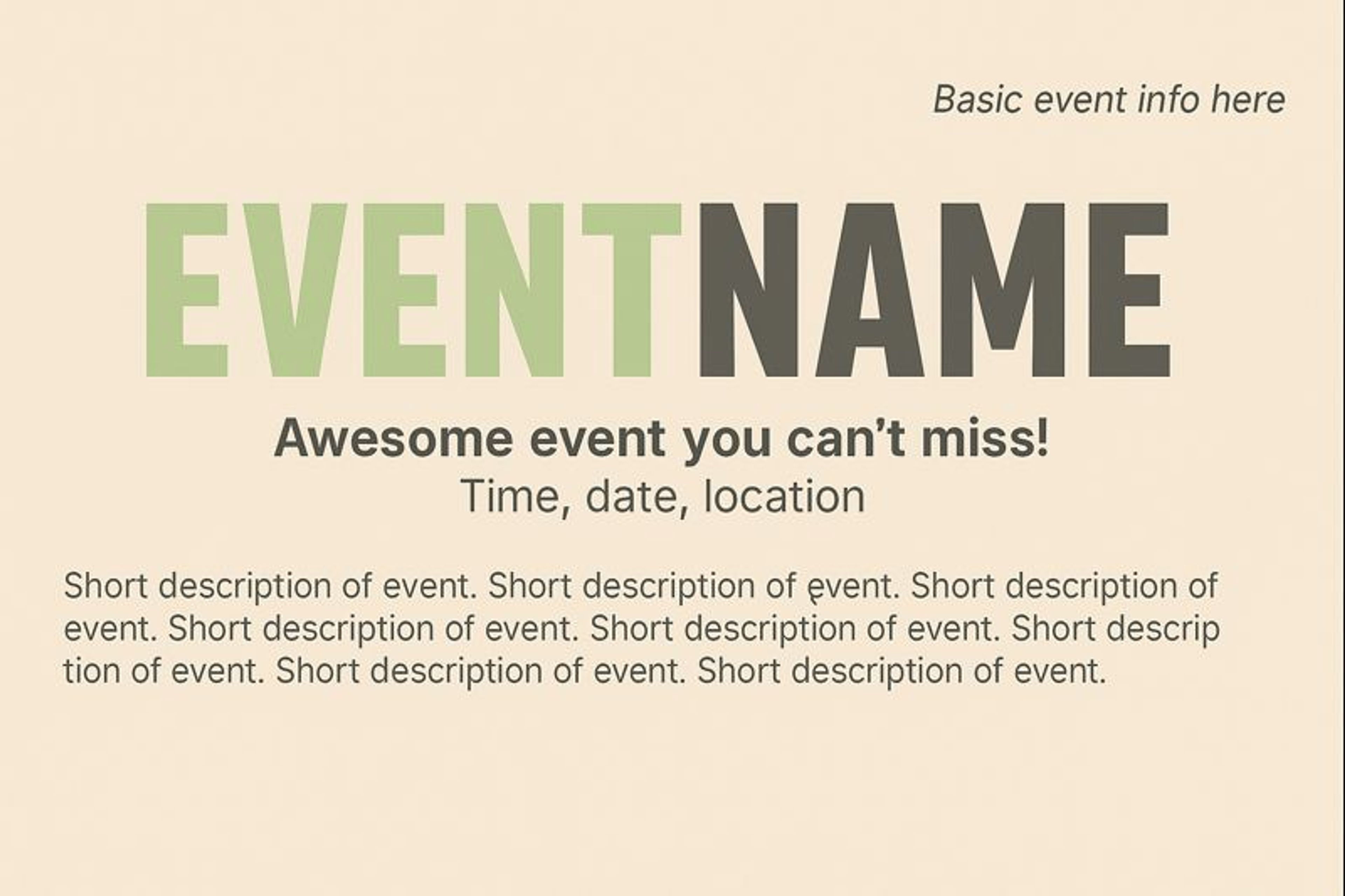 Typographic hierarchy on the invitation card