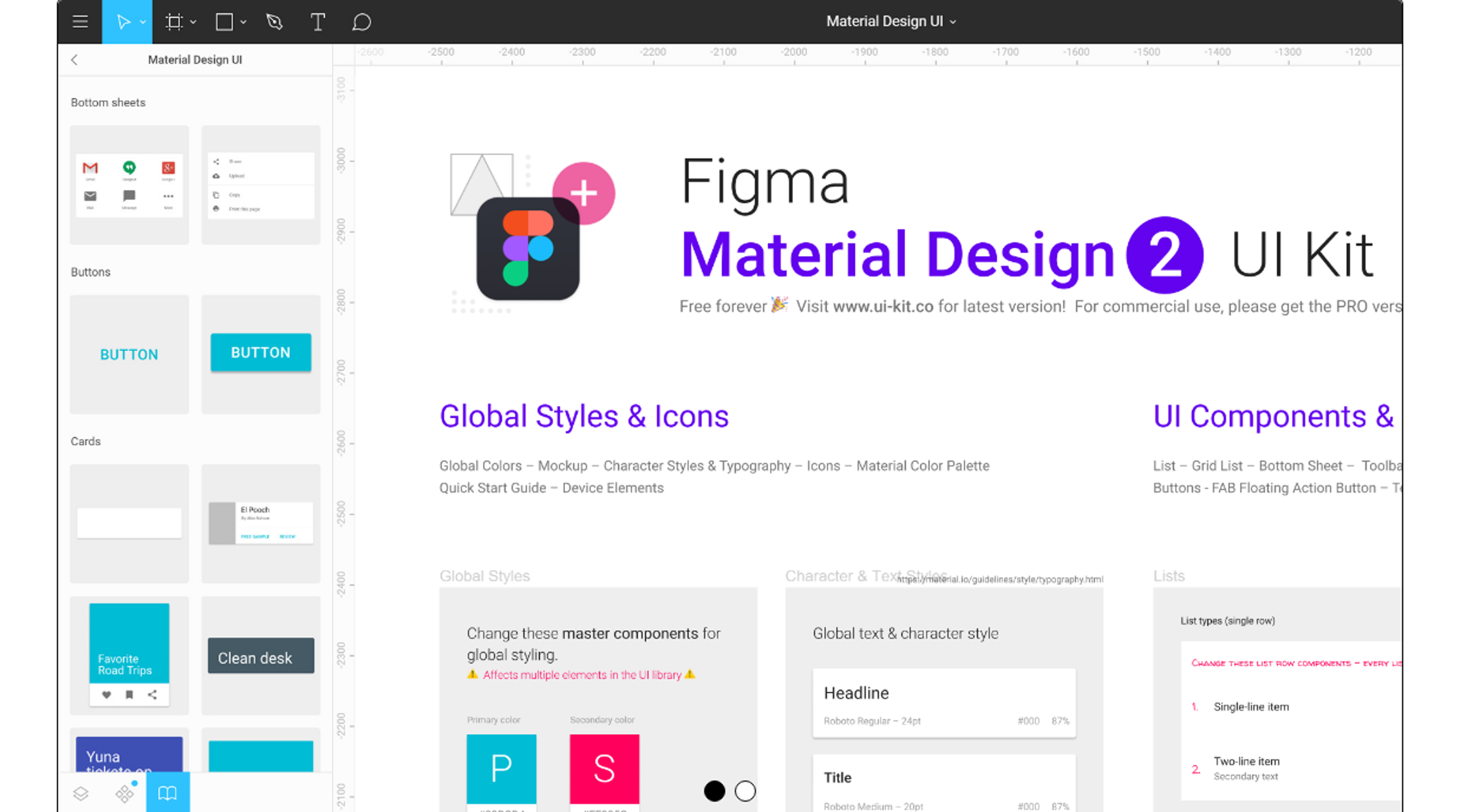Material Design screen