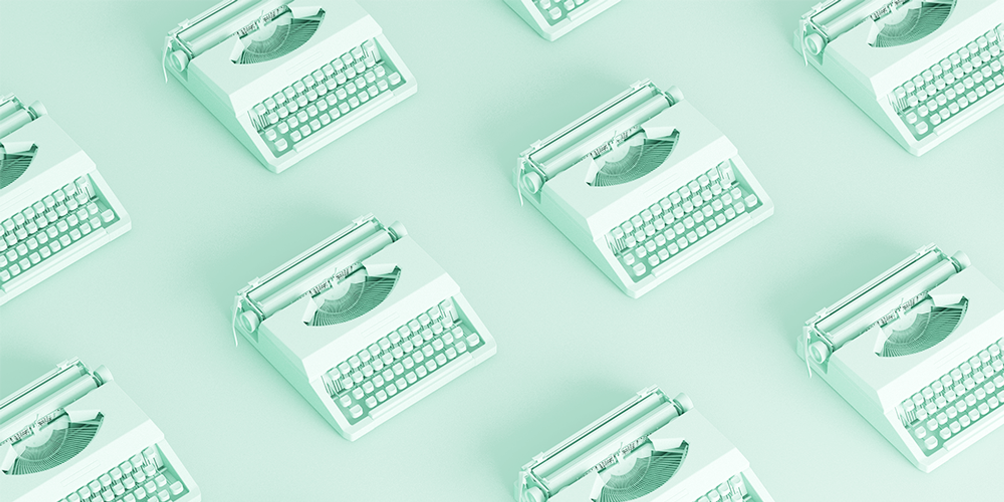 Repeating pattern of vintage typewriters.