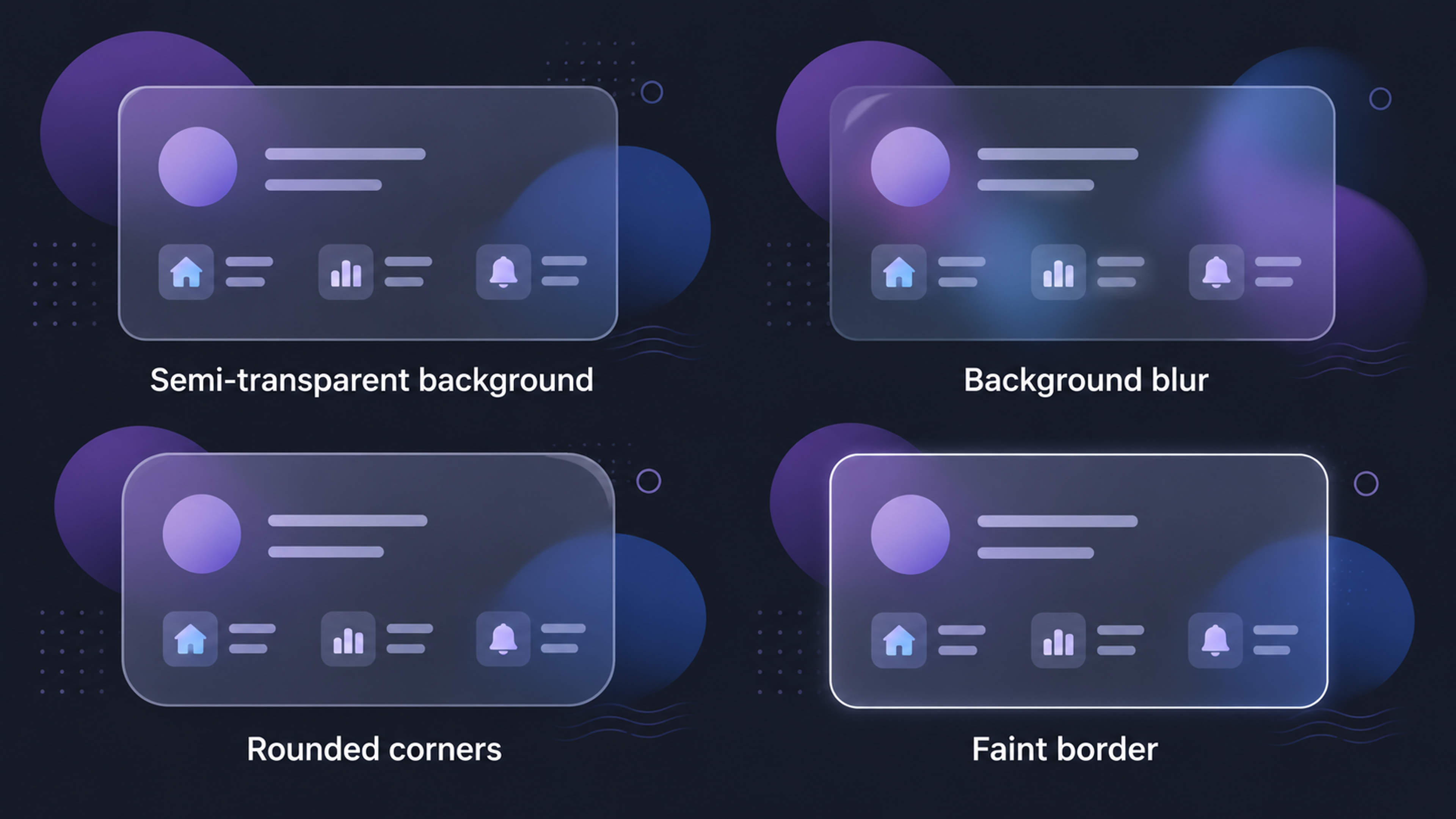 Key Glassmorphism Elements