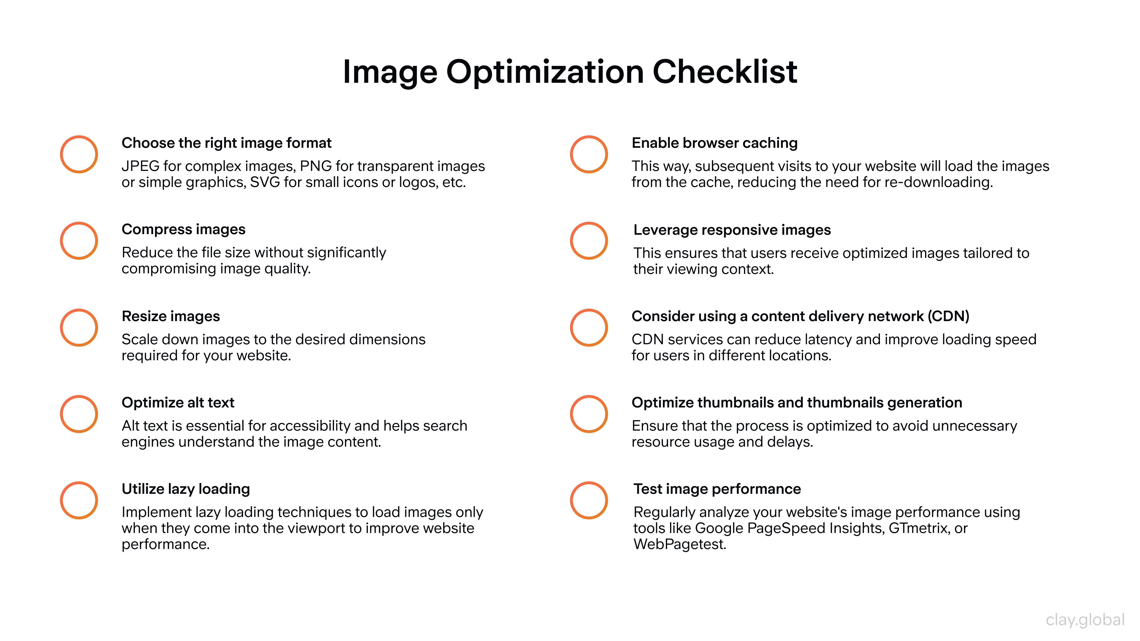 Image Optimization Checklist